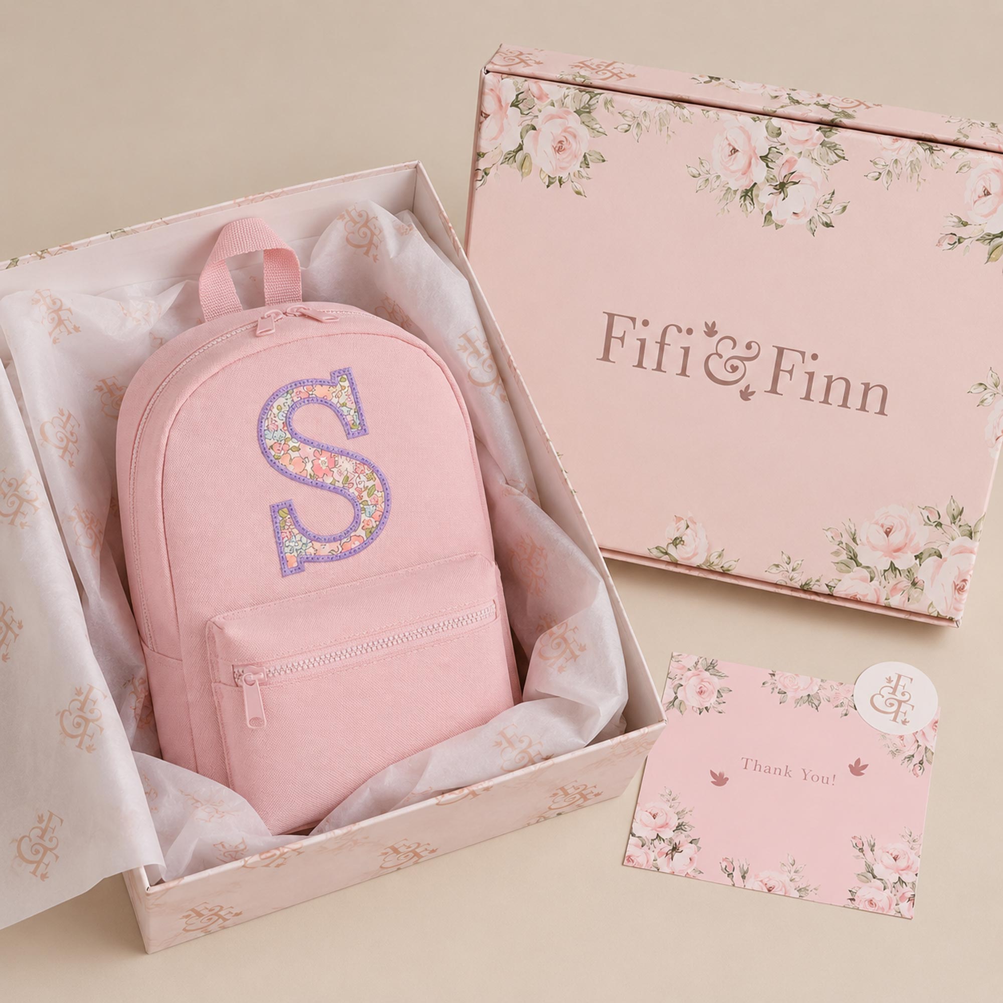 Personalised Children’s Backpack with Liberty Fabric Initial