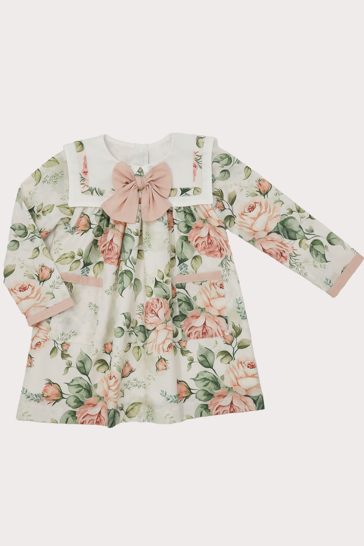 sailor collar girls floral dress