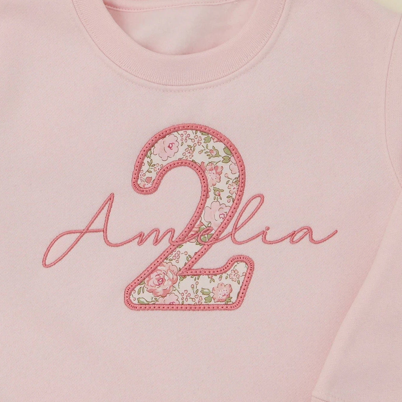 Personalised First Birthday Sweatshirt | Liberty of London Appliqué