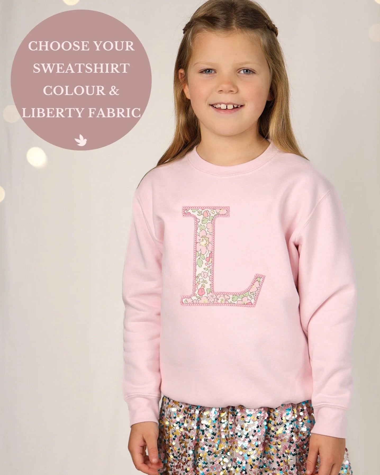 Personalised Initial Children's Sweatshirt | Liberty of London Appliqué