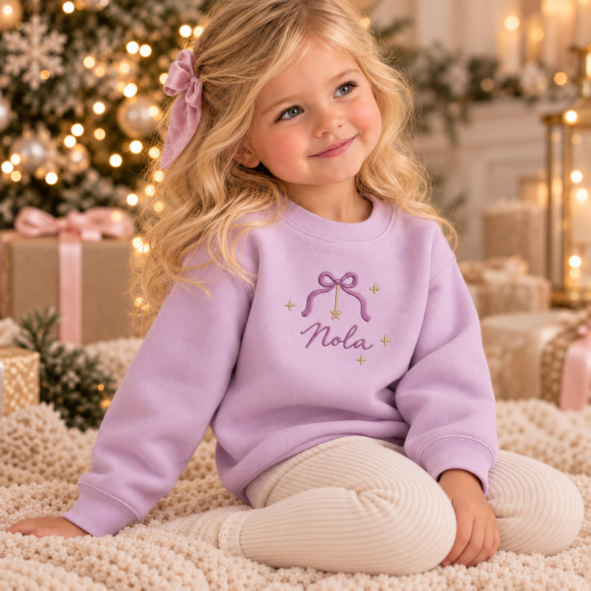 Personalised Christmas Ribbon Jumper