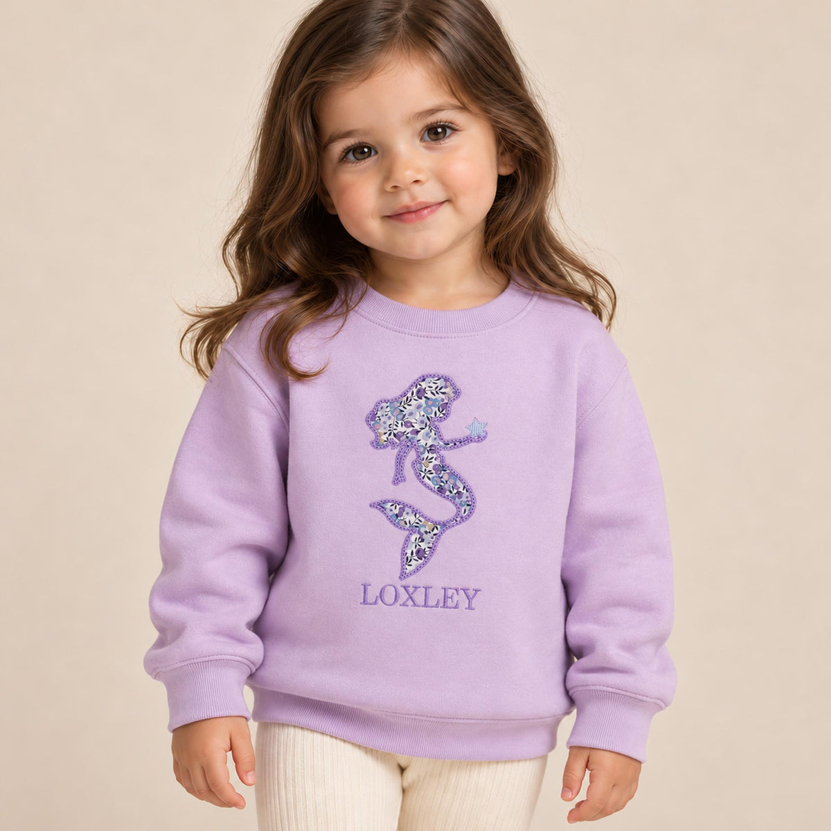 Personalised Mermaid Jumper – Liberty Fabric Appliqué
