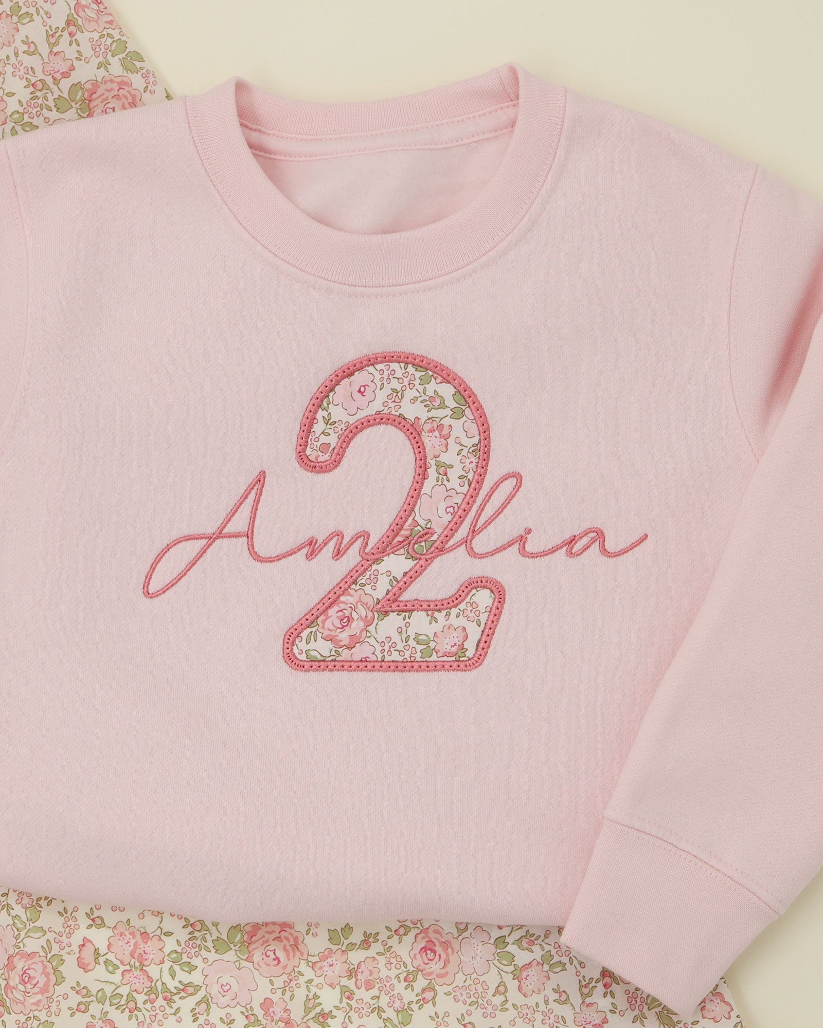 Personalised 4th Birthday Sweatshirt | Liberty of London Appliqué