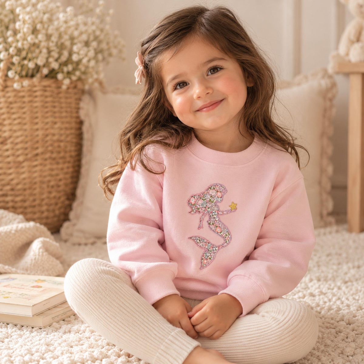Personalised Mermaid Jumper – Liberty Fabric Appliqué
