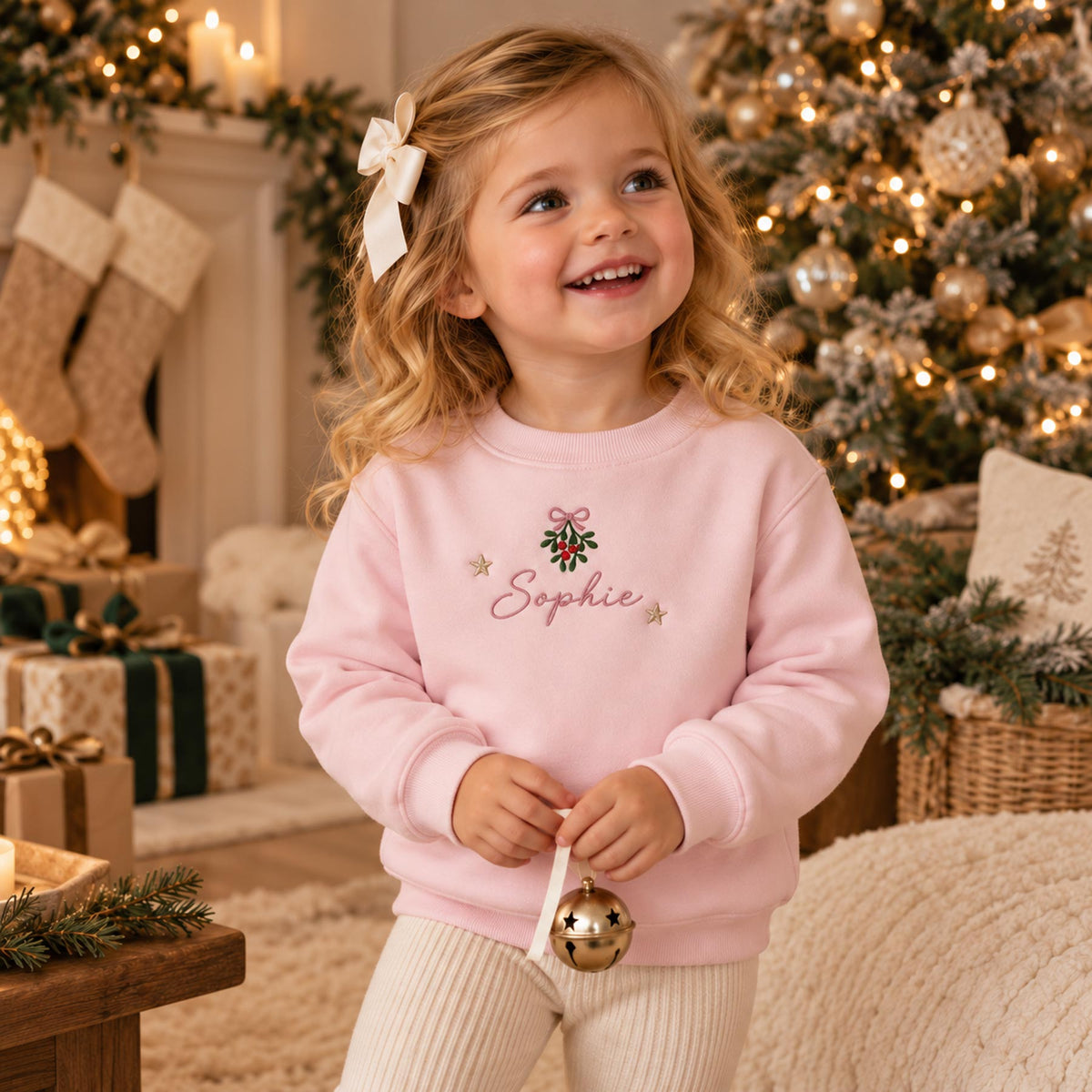 Personalised Mistletoe Christmas Jumper