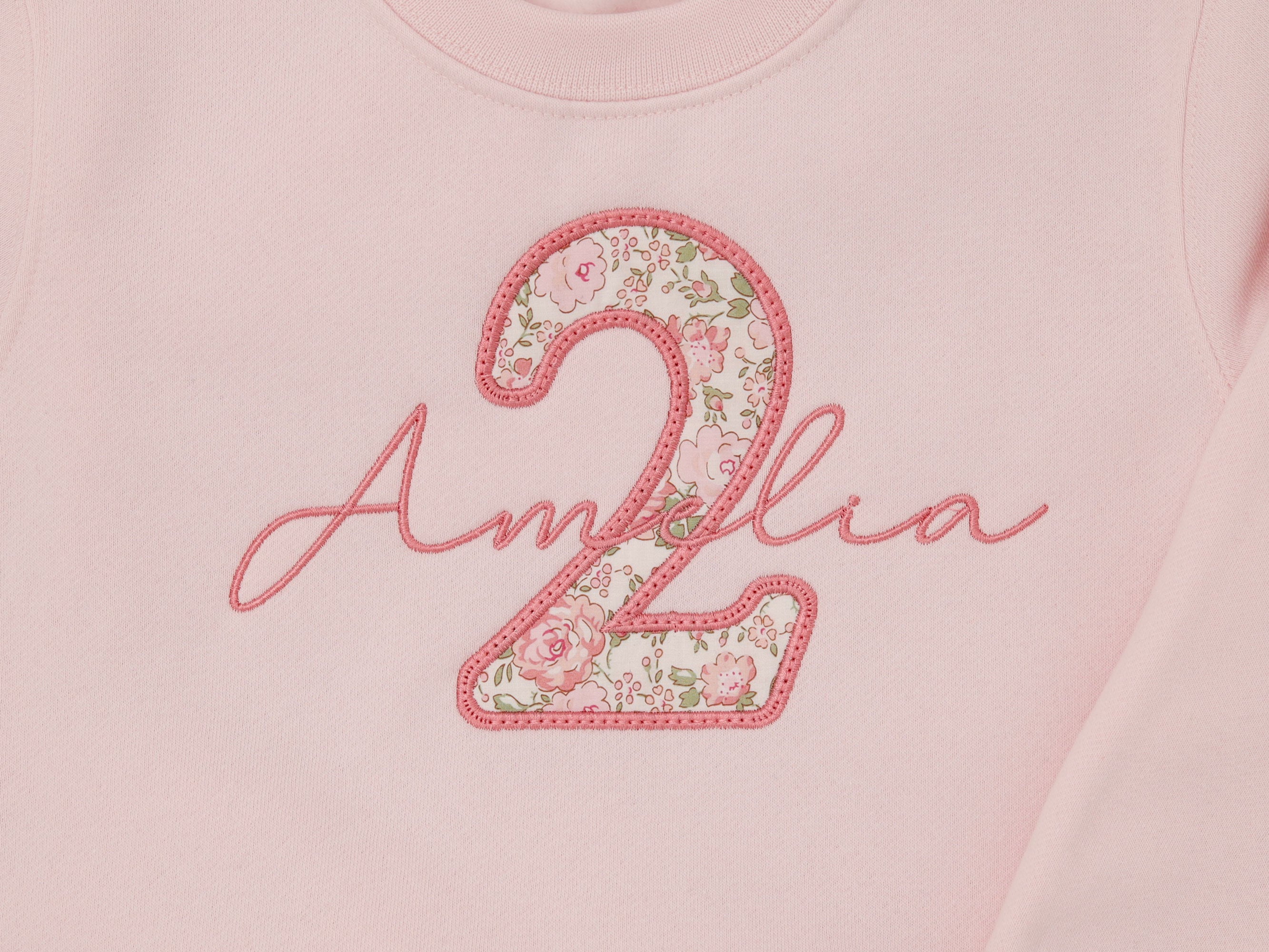 Personalised 4th Birthday Sweatshirt | Liberty of London Appliqué