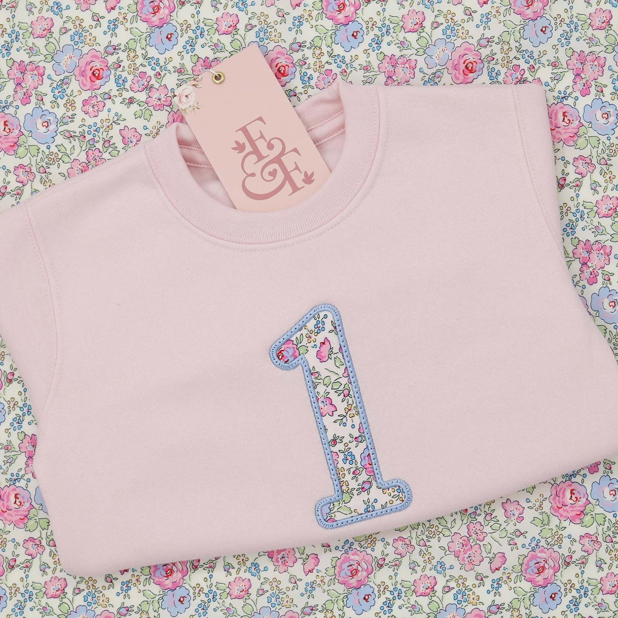 Personalised Birthday Number Sweatshirt | Liberty of London Appliqué