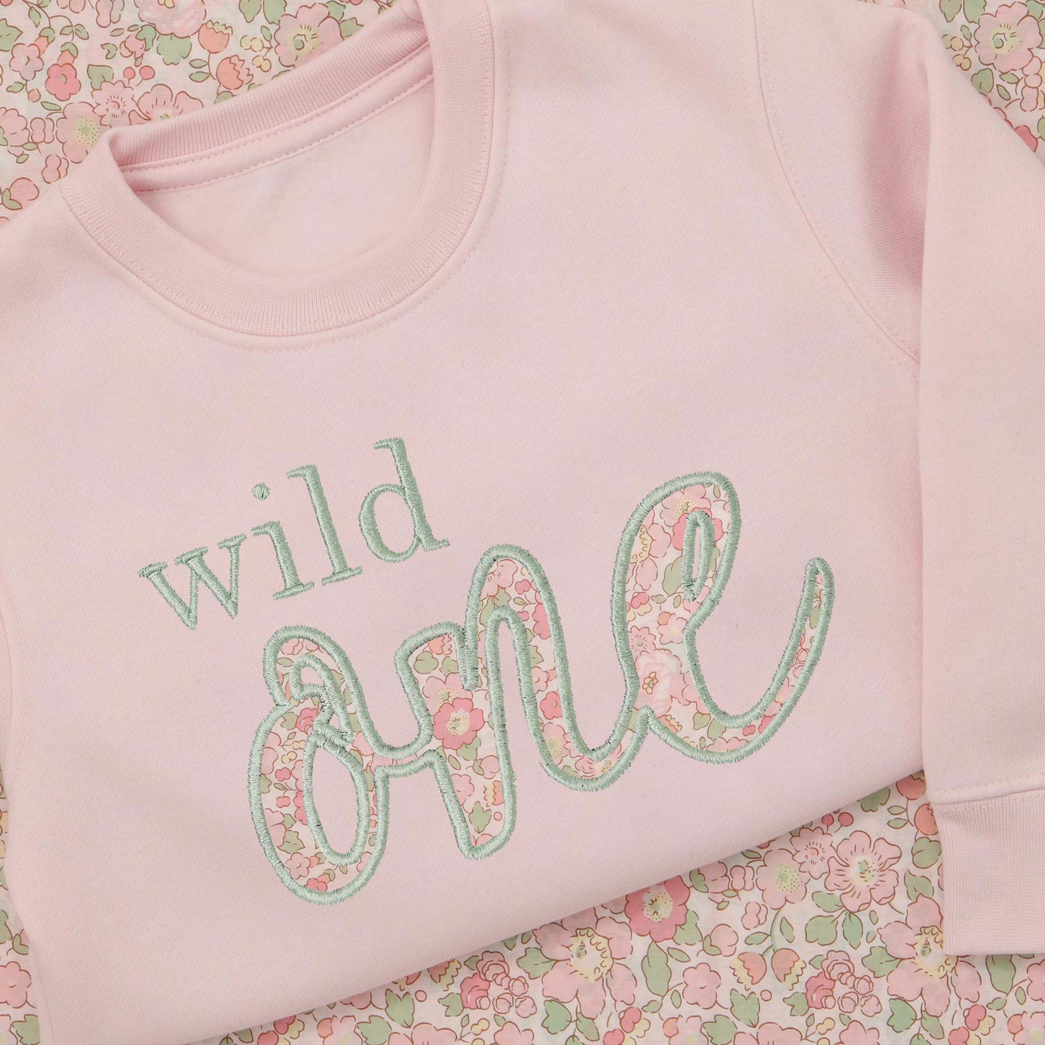 Wild One First Birthday Sweatshirt – Liberty Appliqué