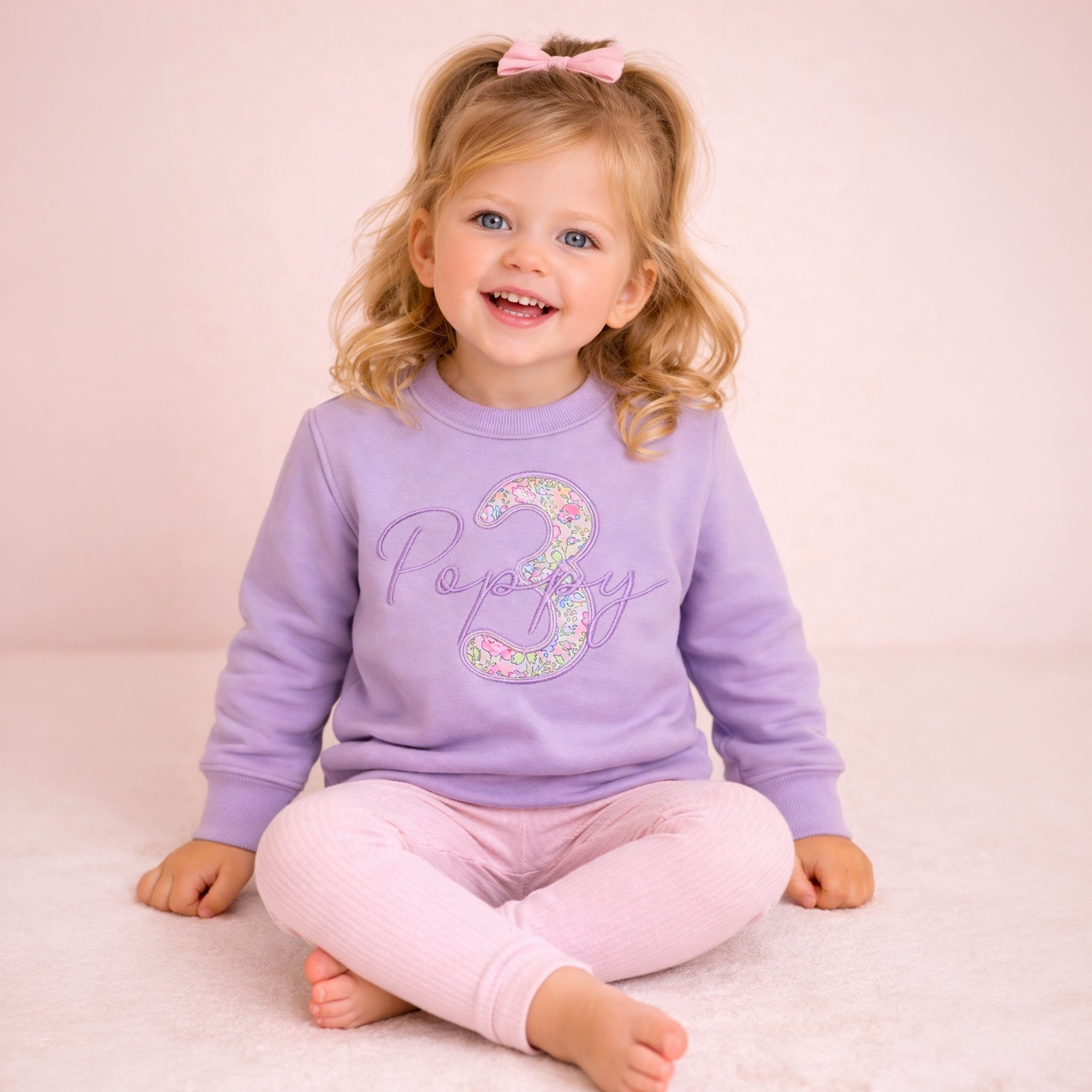 Personalised Third Birthday Sweatshirt - Liberty of London Appliqué