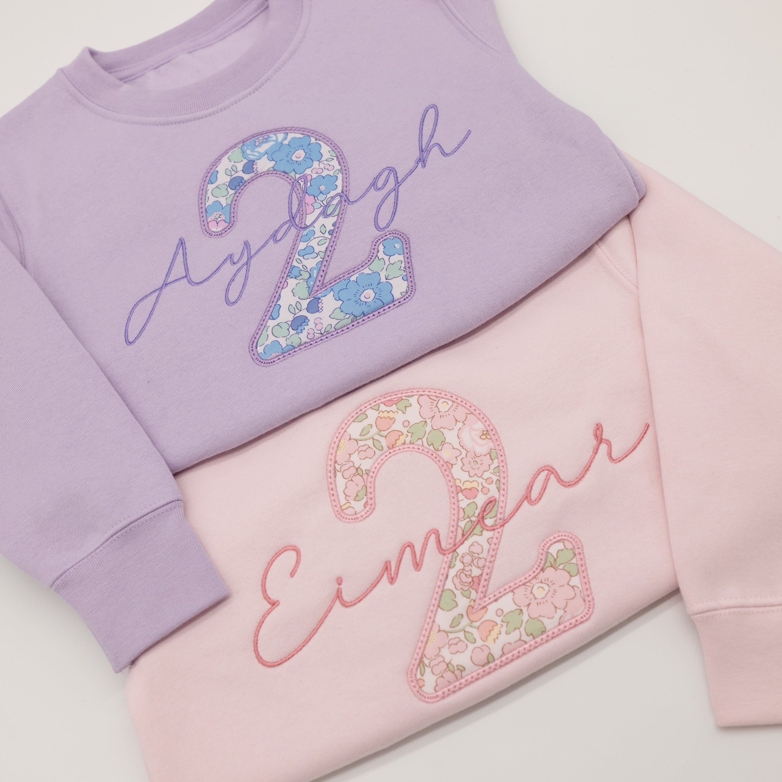 Personalised 2nd Birthday Sweatshirt | Liberty of London Appliqué