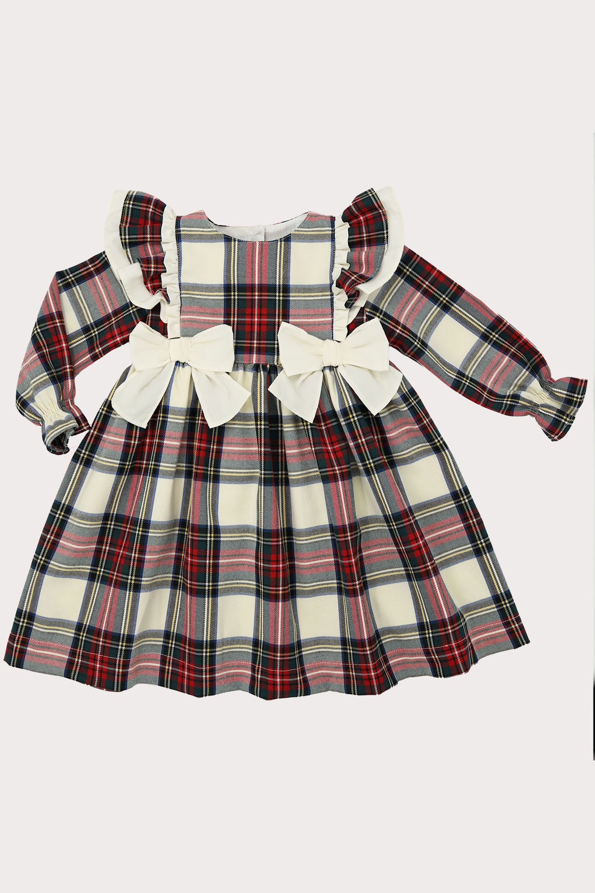 Tartan Frill Shoulder Dress (2Y - 8Y)