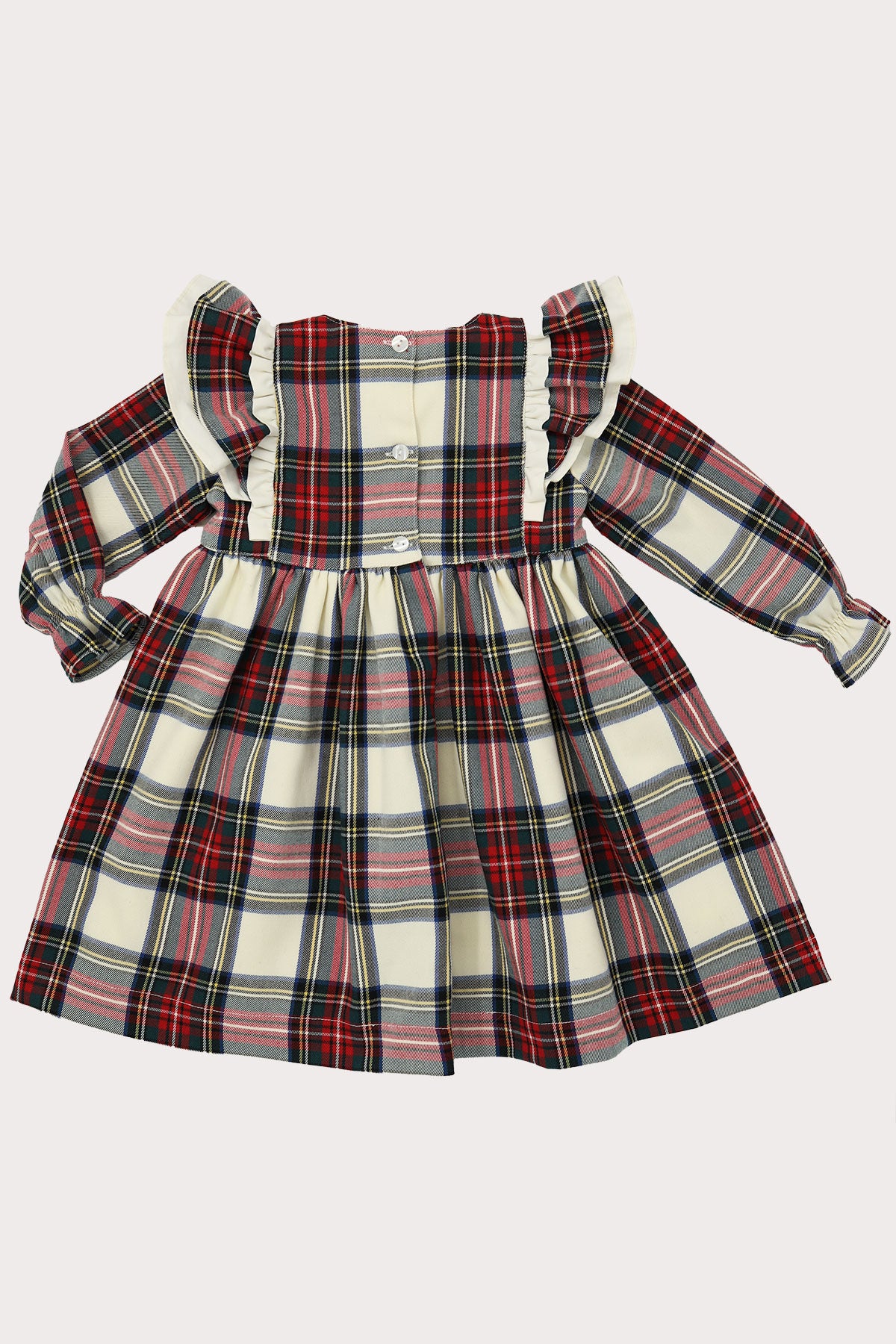 Tartan Frill Shoulder Dress (2Y - 8Y)
