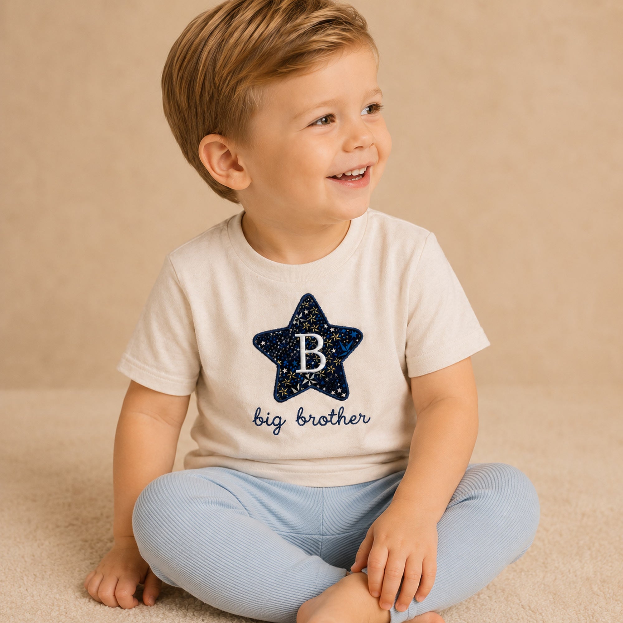 Personalised Big Brother T-Shirt | Liberty Fabric Sibling Outfit