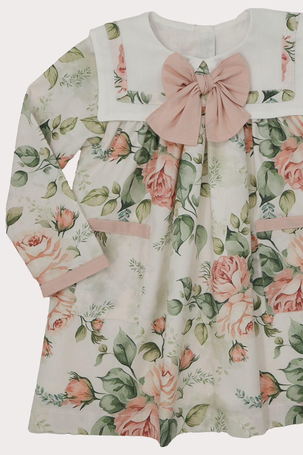 Floral Sailor Collar Girls Dress (3Y, 4Y, 6Y, 8Y)