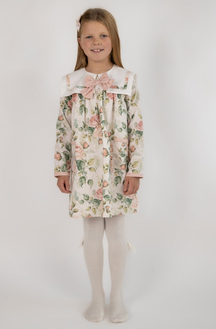 Floral Sailor Collar Girls Dress (3Y, 4Y, 6Y, 8Y)
