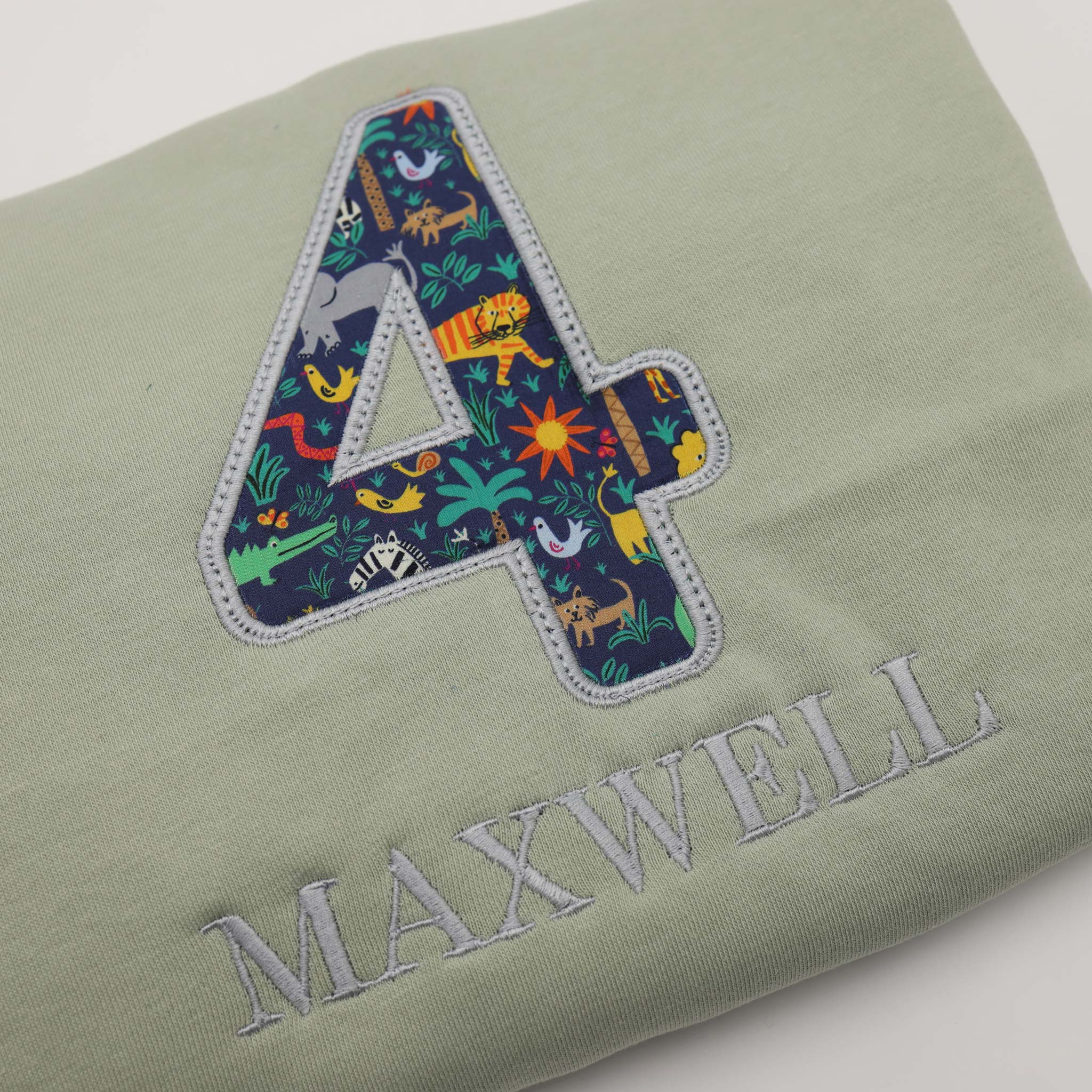 Personalised Birthday Number Sweatshirt | Liberty of London Appliqué