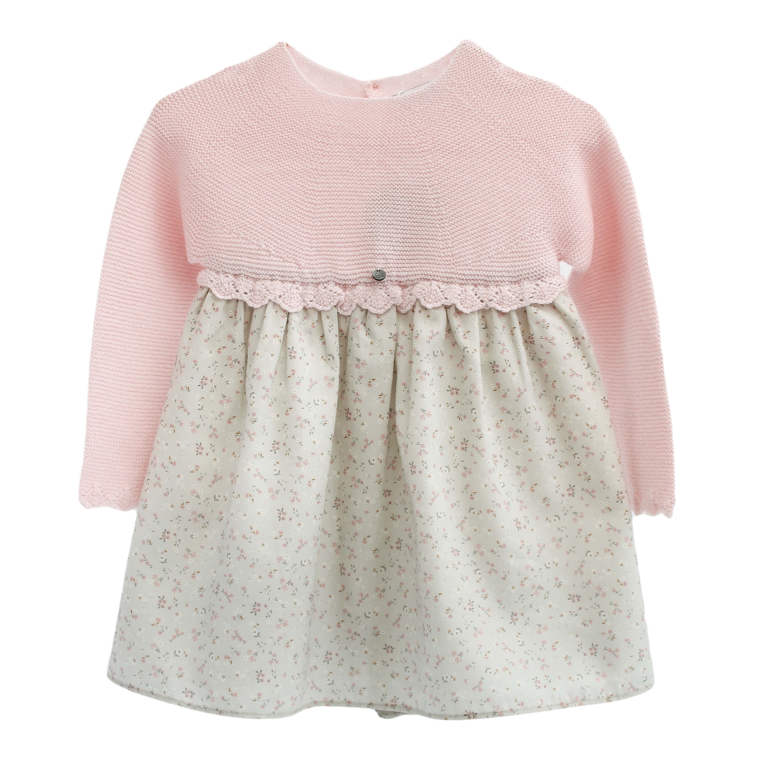 wedoble half knit baby dress, made in portugal