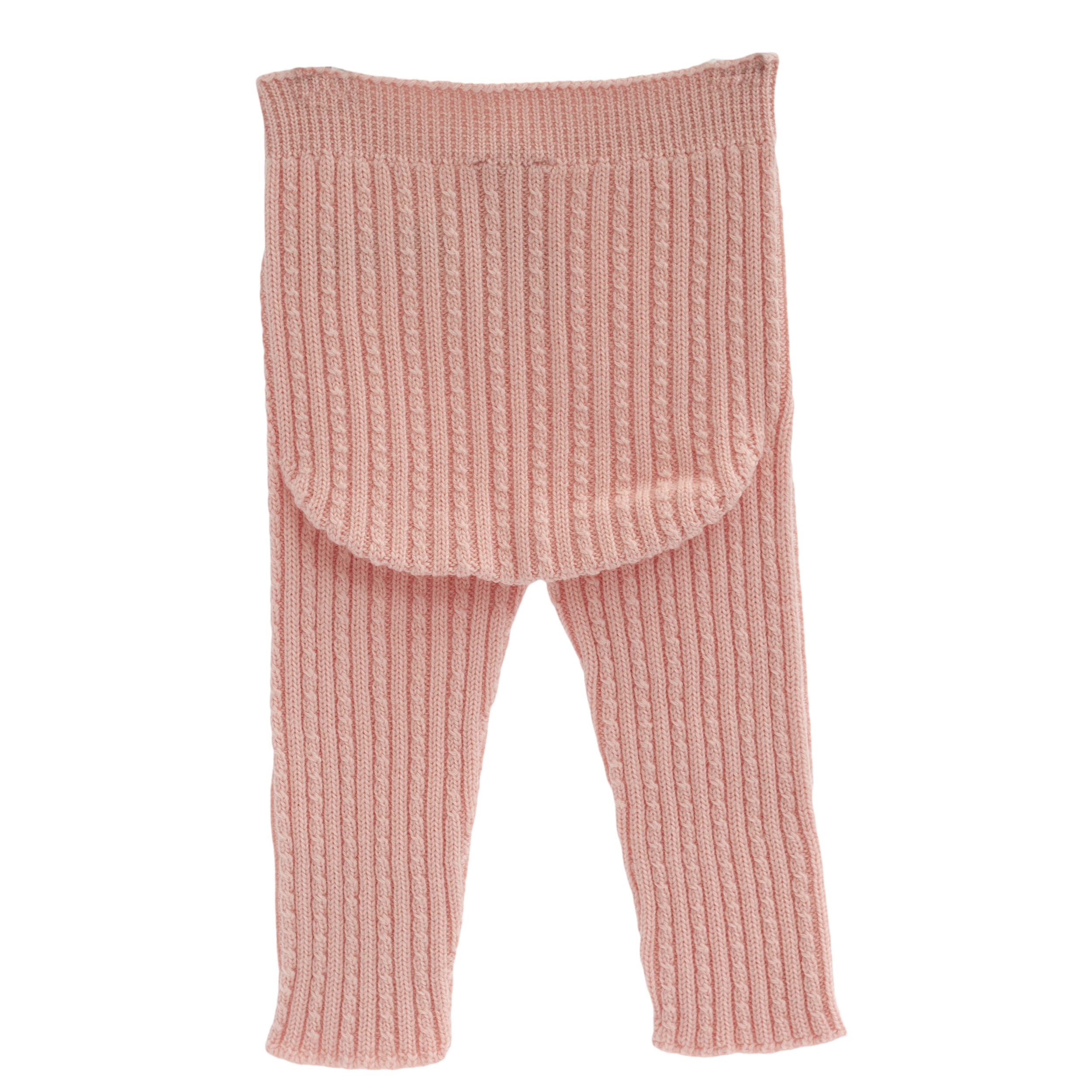 back of wedoble wool baby leggings, made in portugal