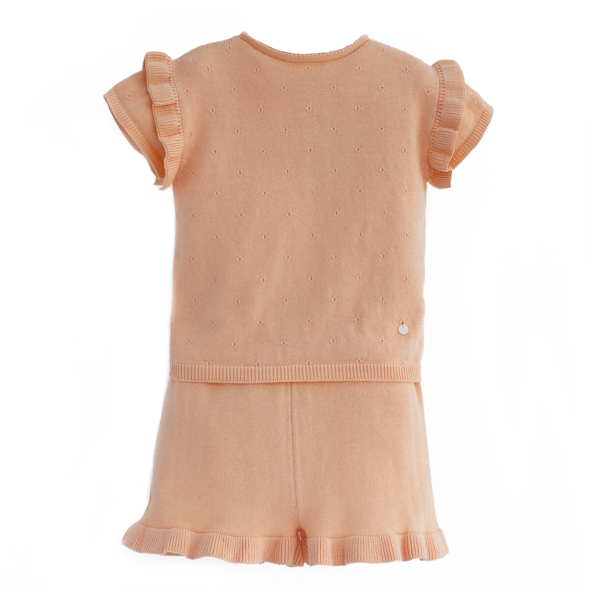 wedoble apricot knitted shorts set