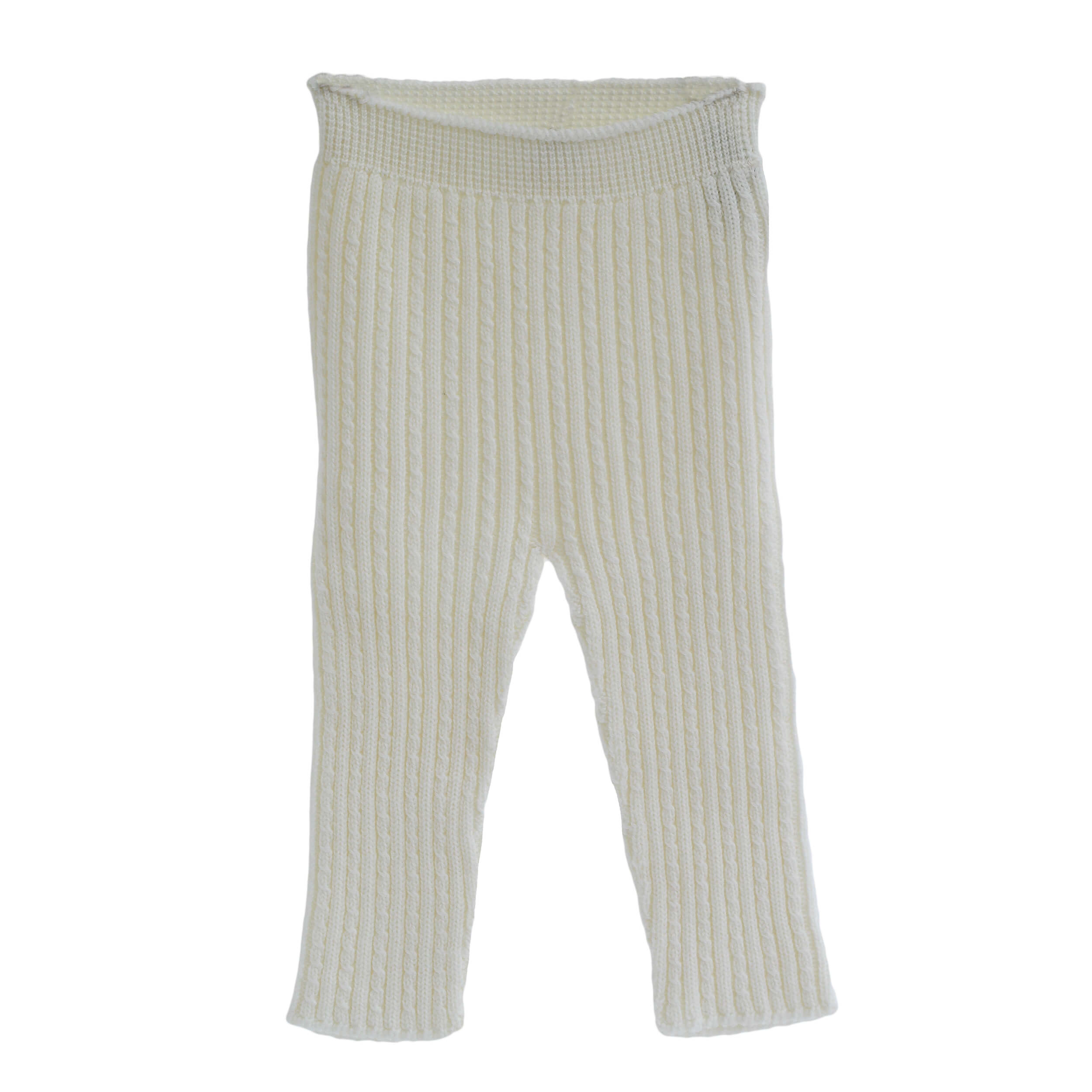 wedoble wool leggings ivory, made in portugal