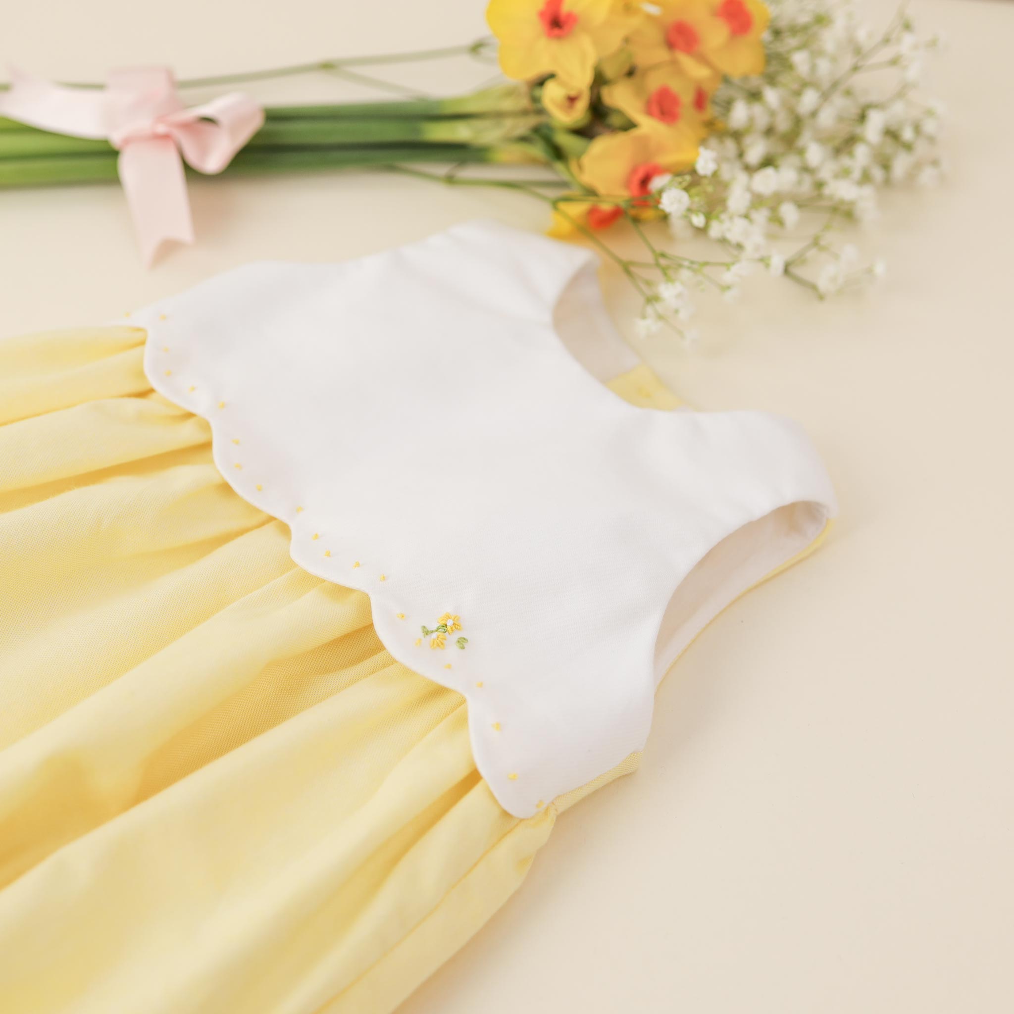 baby girl romper with embroidery