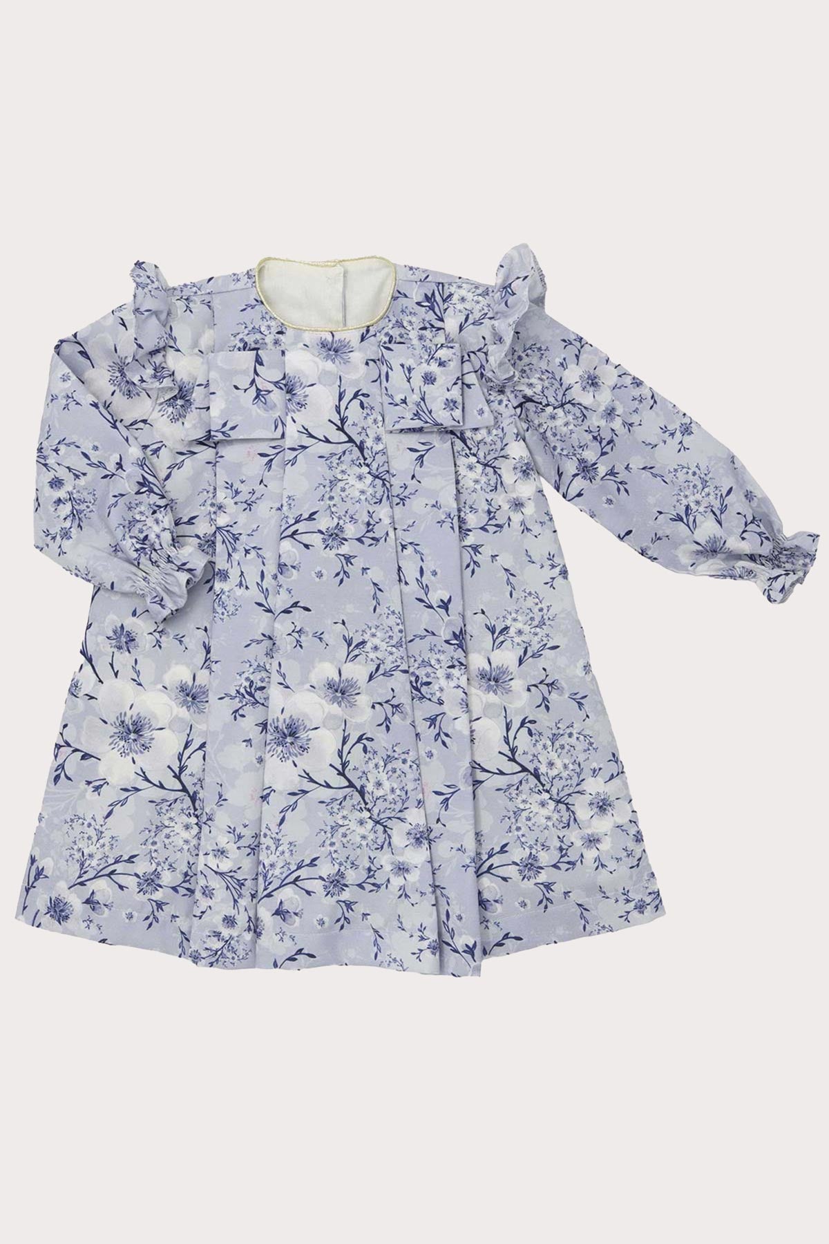 blue floral girls dress