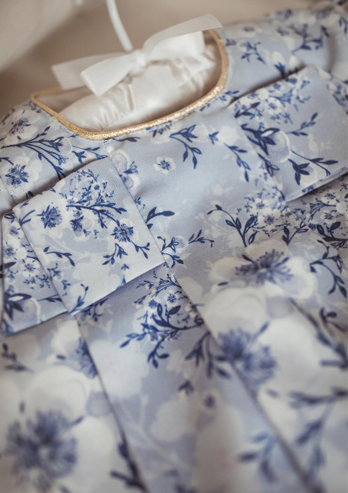 blue floral girls dress