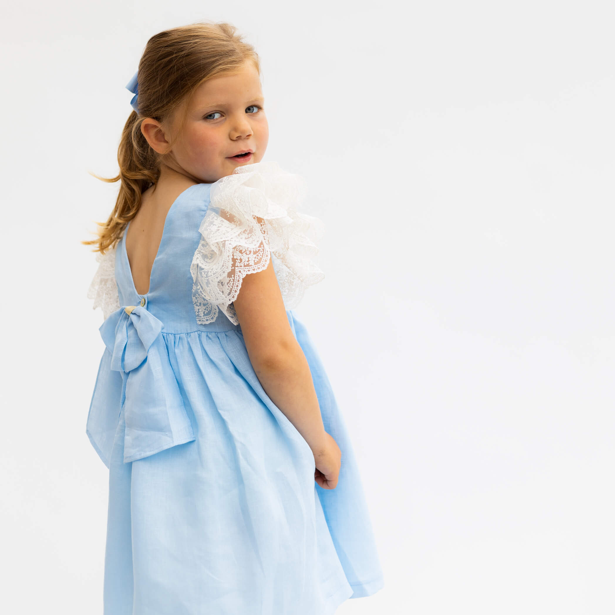 Linen 2024 girls dress