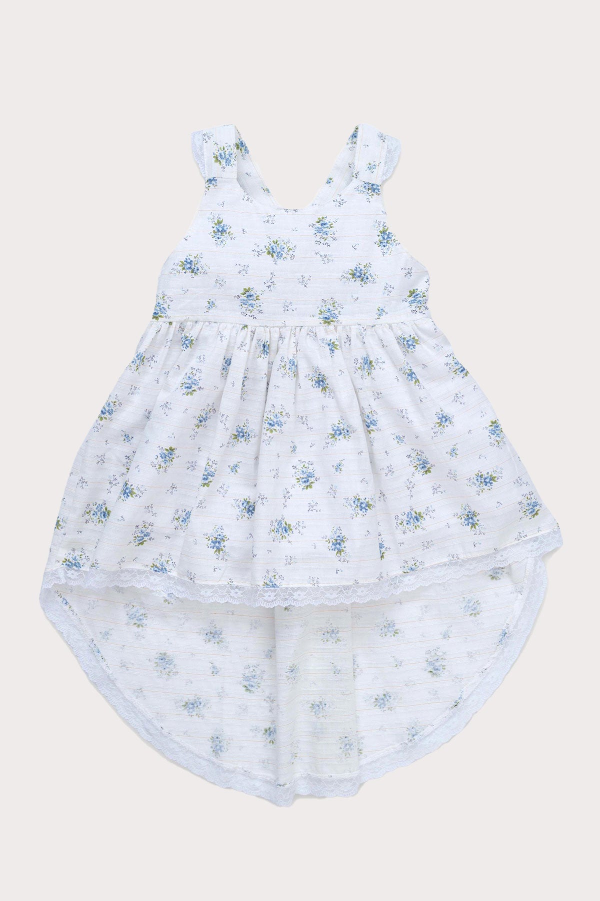 girls boho drop hem dress