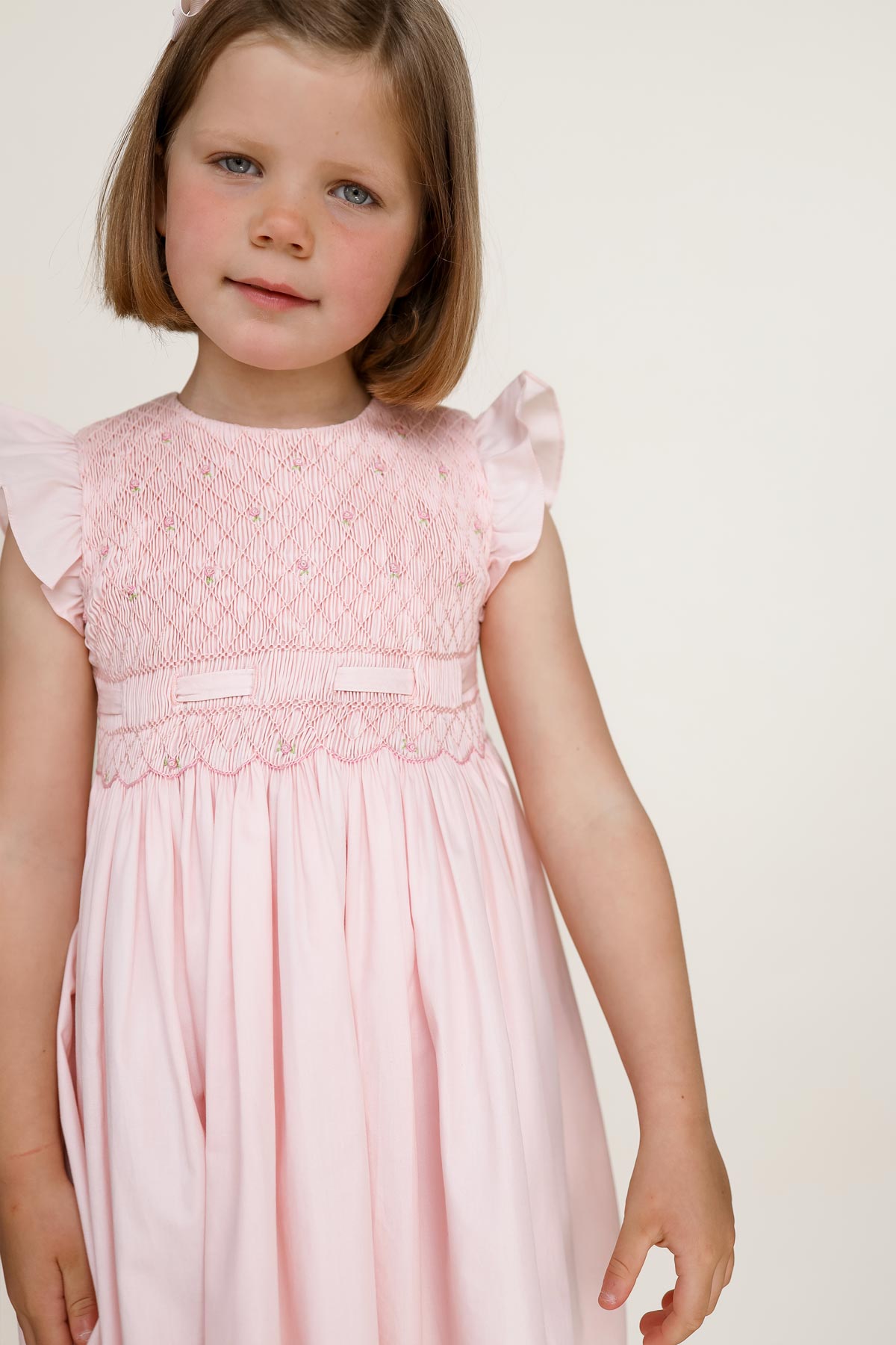 classic smocked girls dress