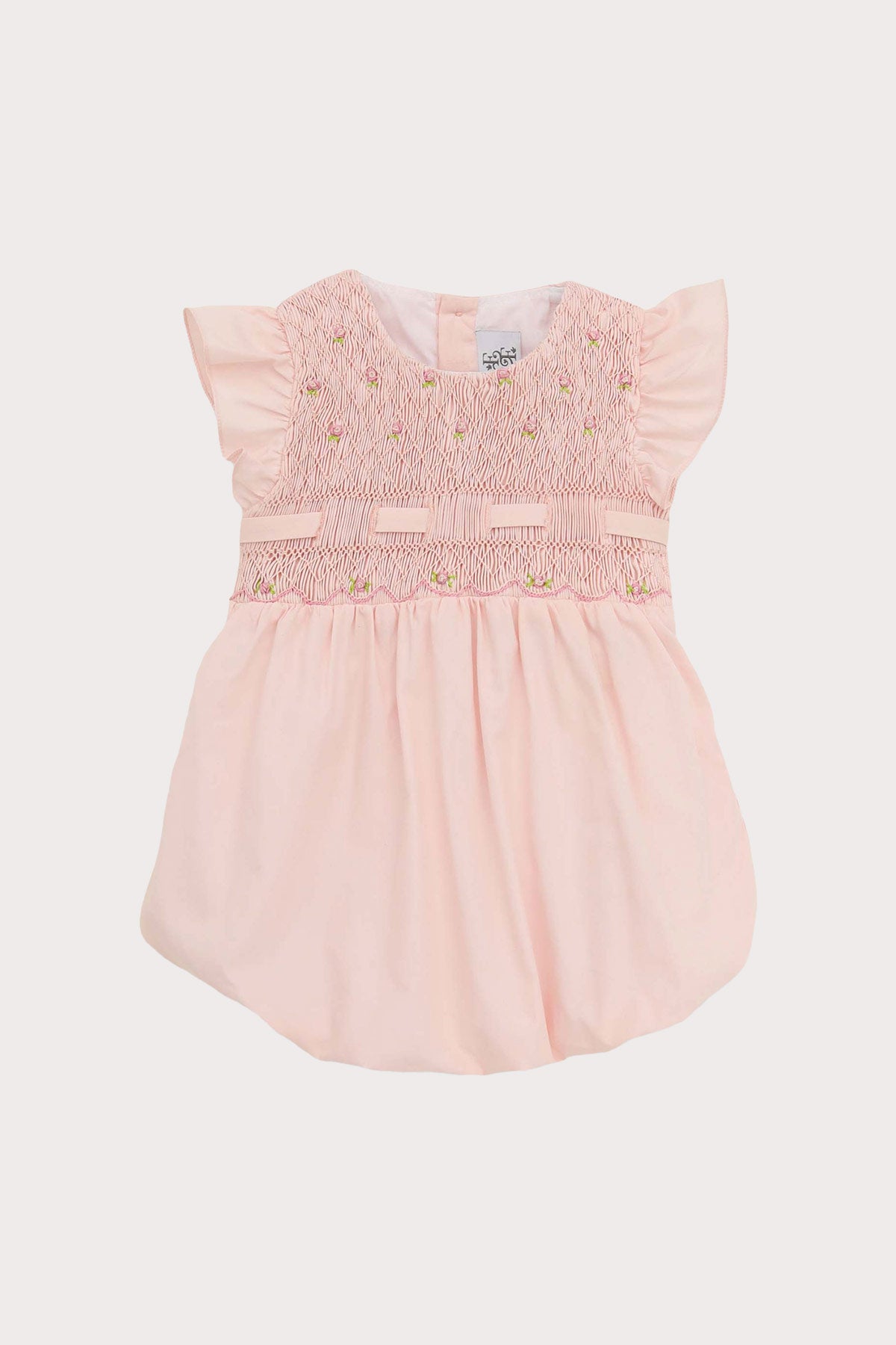 classic smocked baby girl romper