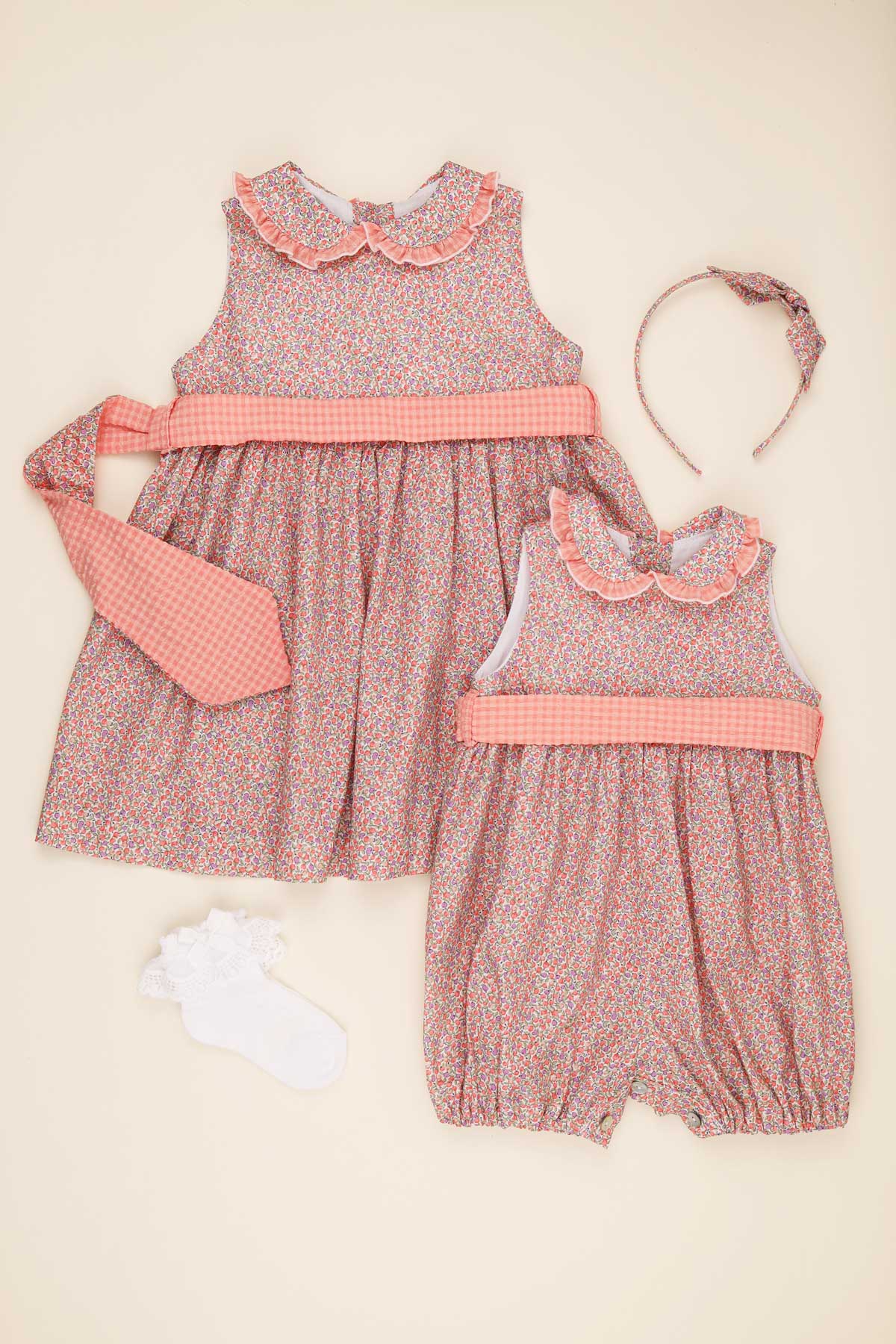 ditsy floral girls dress and baby romper
