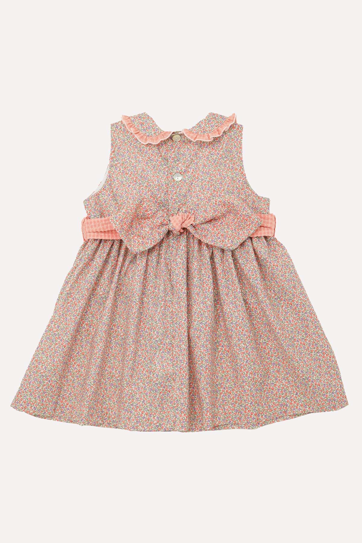 back of ditsy floral girls dress