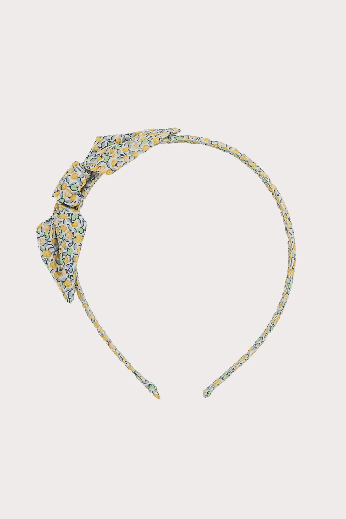 lemon ditsy girls headband