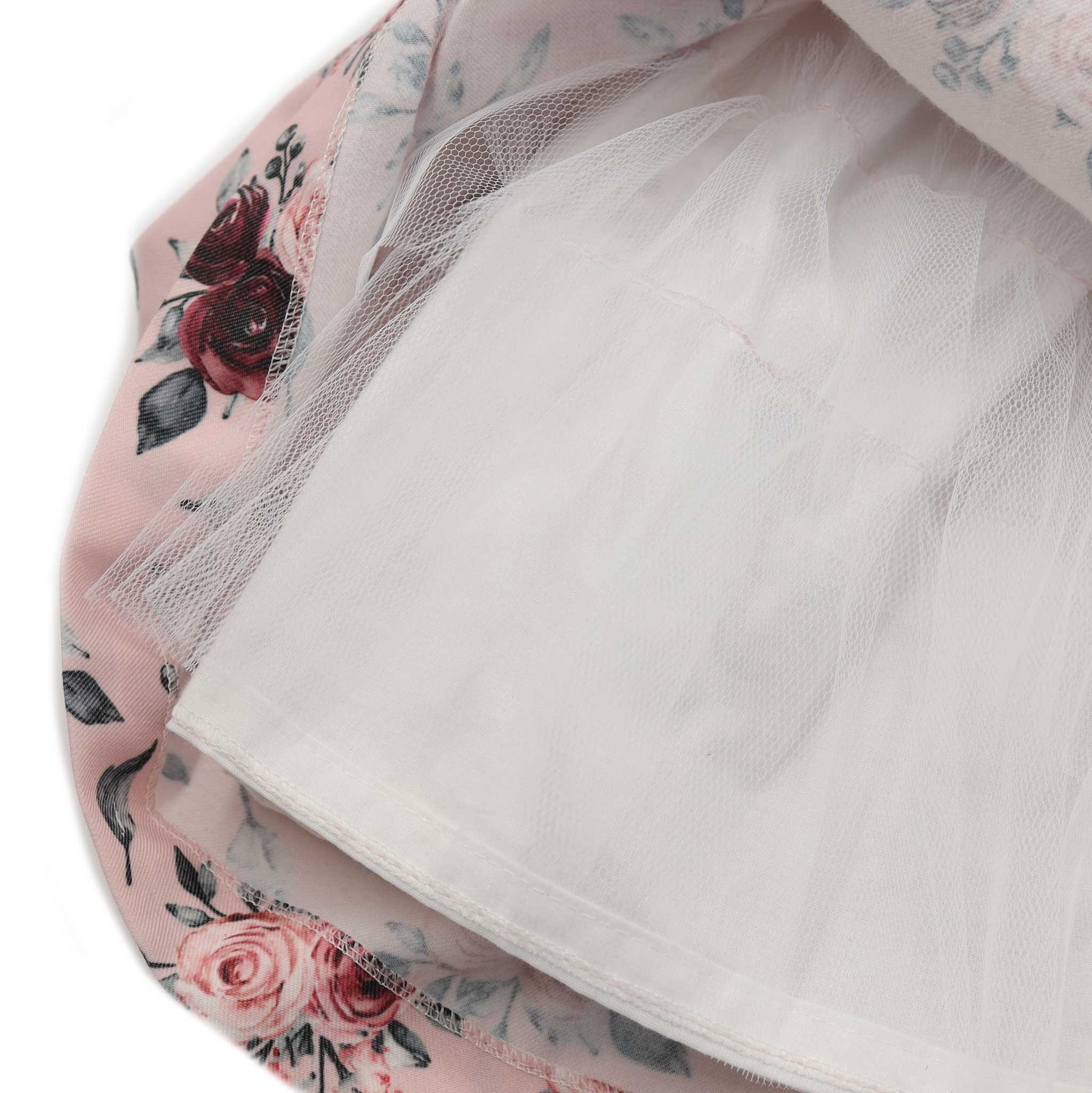 Pink & Burgundy Floral Girls Dress (3Y)
