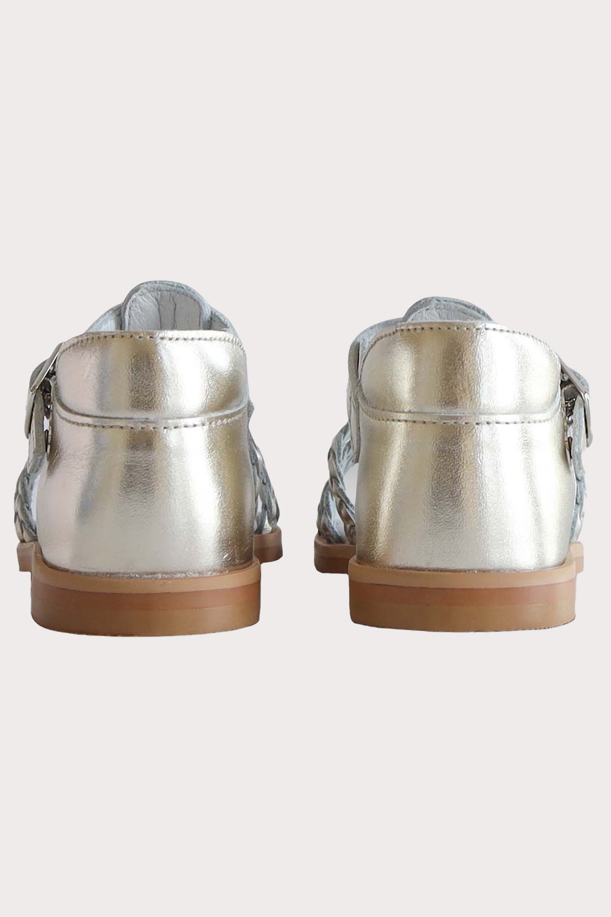 girls gold leather sandals