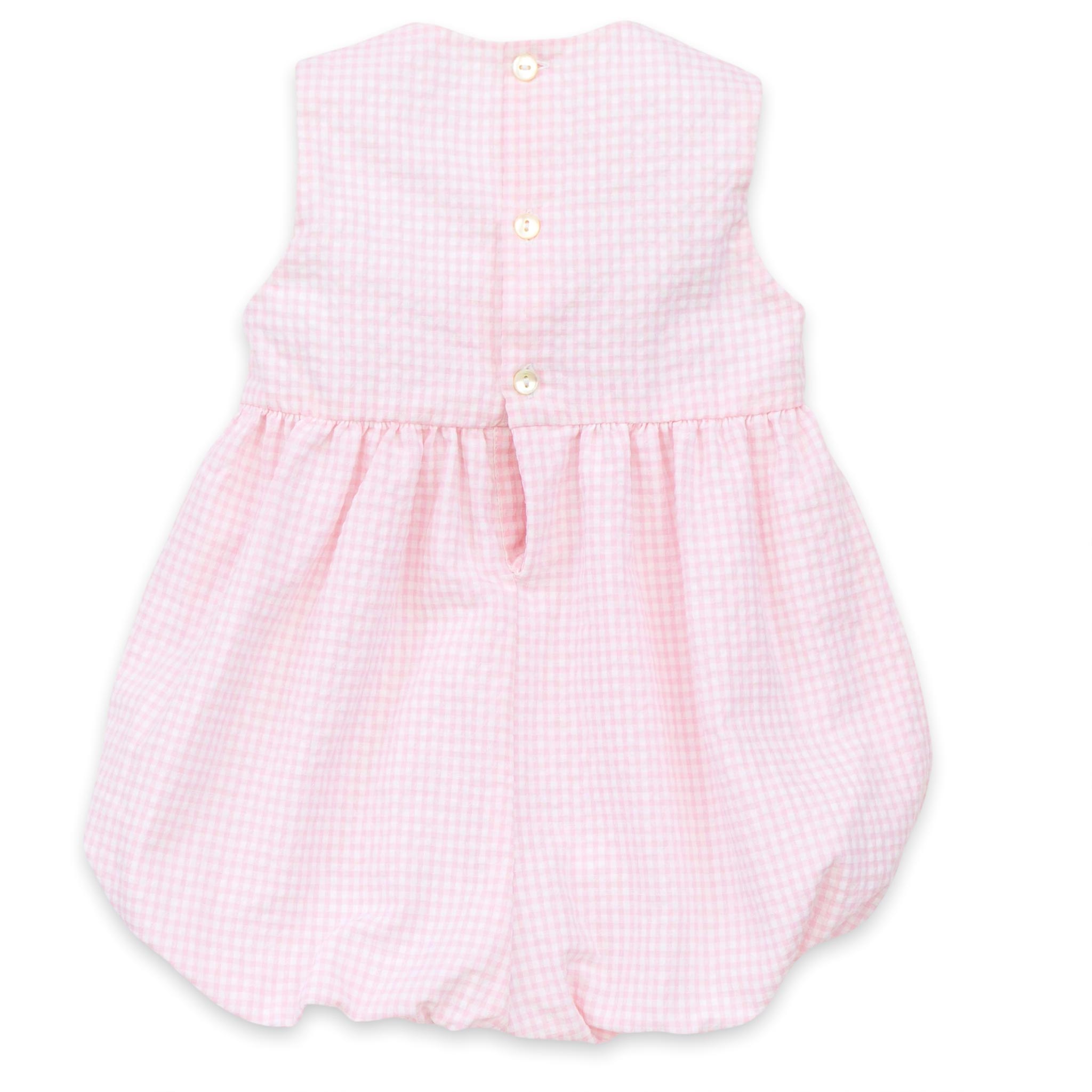 Hand Embroidered Seersucker Romper (3M)