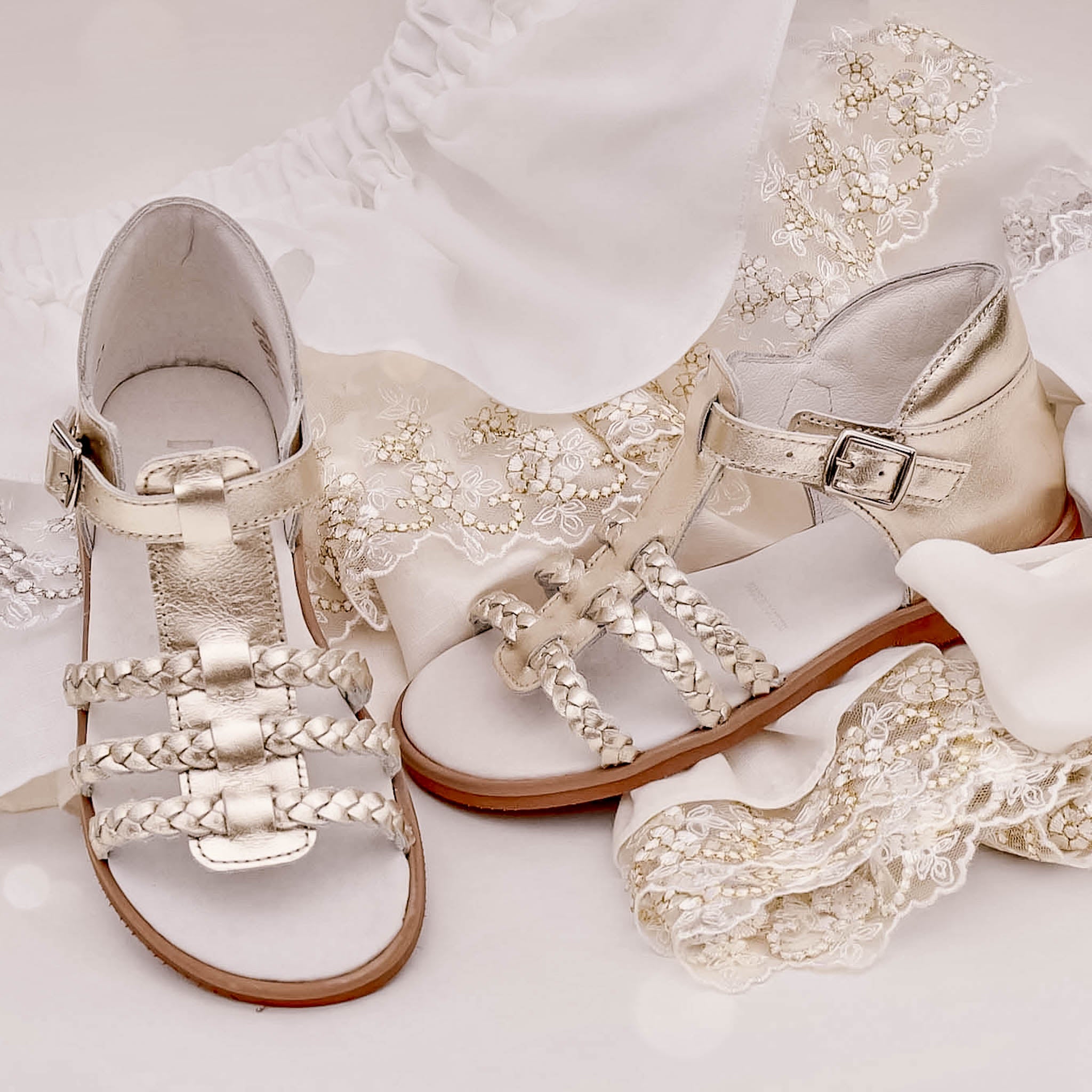 girls gold summer sandals