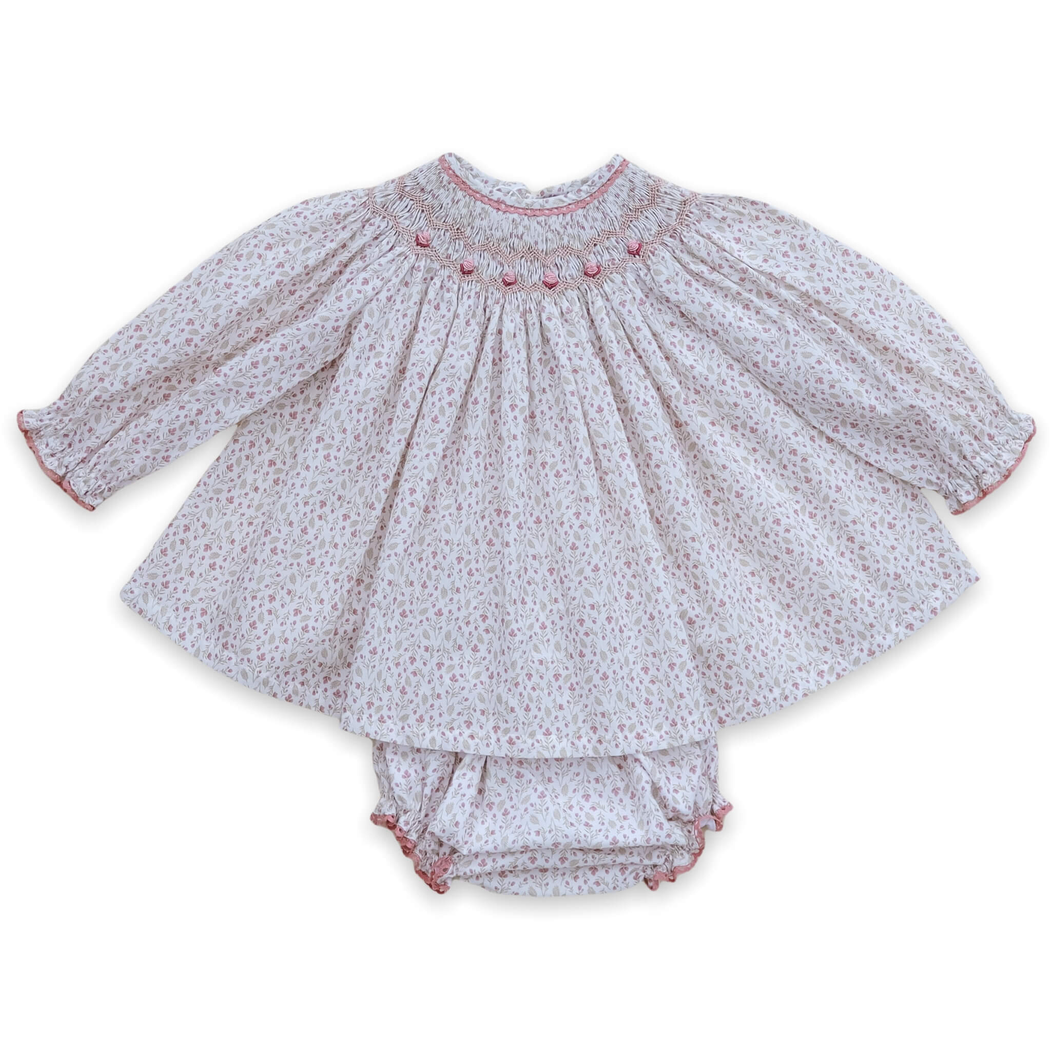 spanish hand smocked baby girl outfit