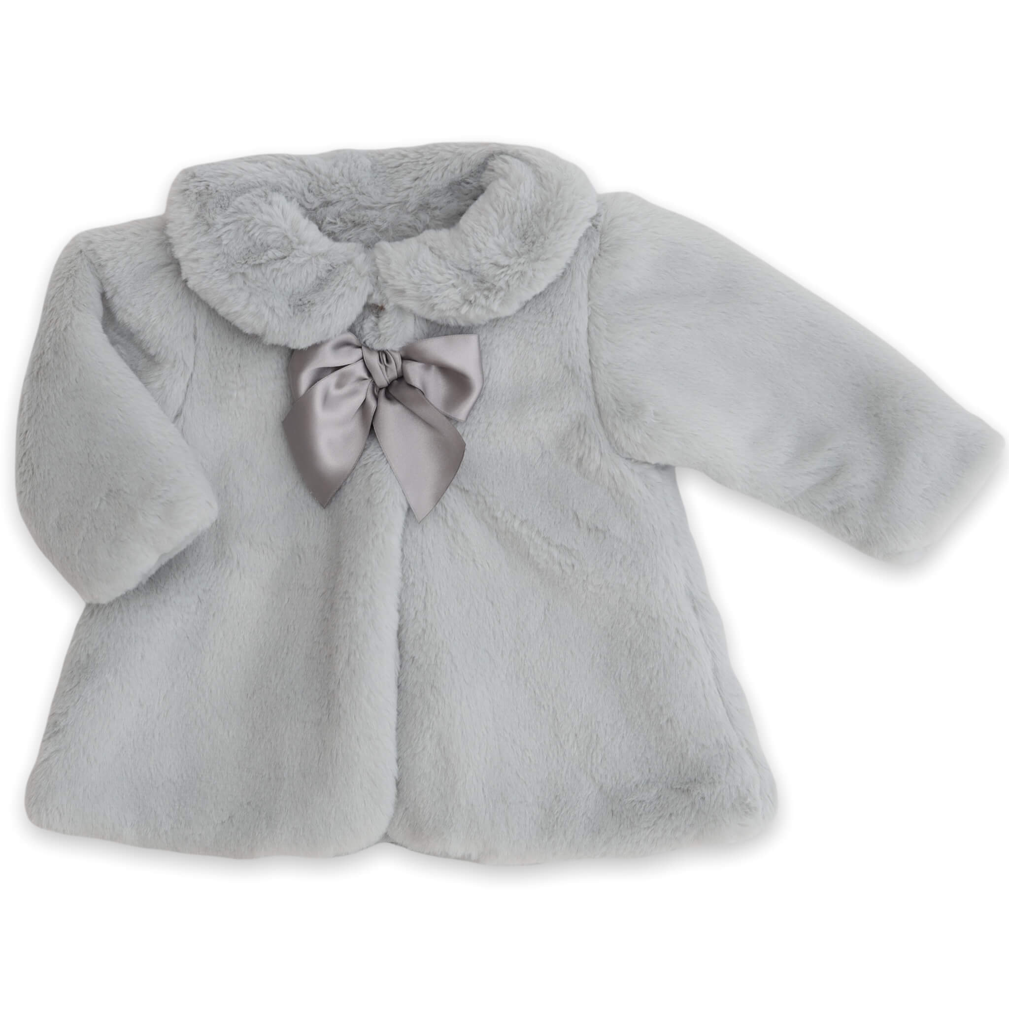 grey faux fur girls coat 2