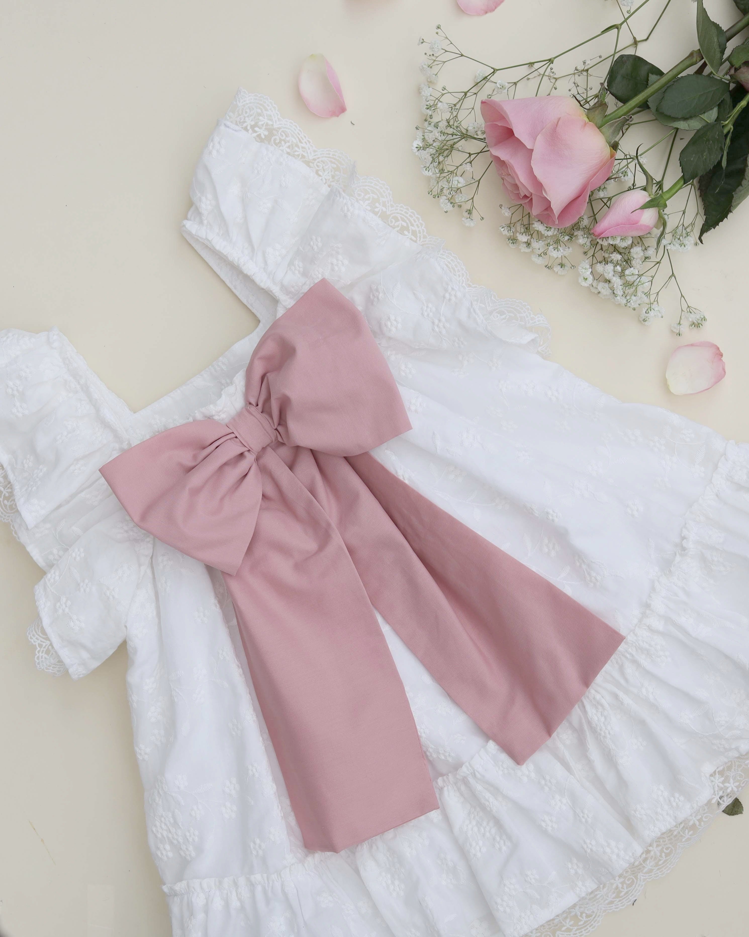 Broderie Anglaise Angel Dress with Lace (8Y)