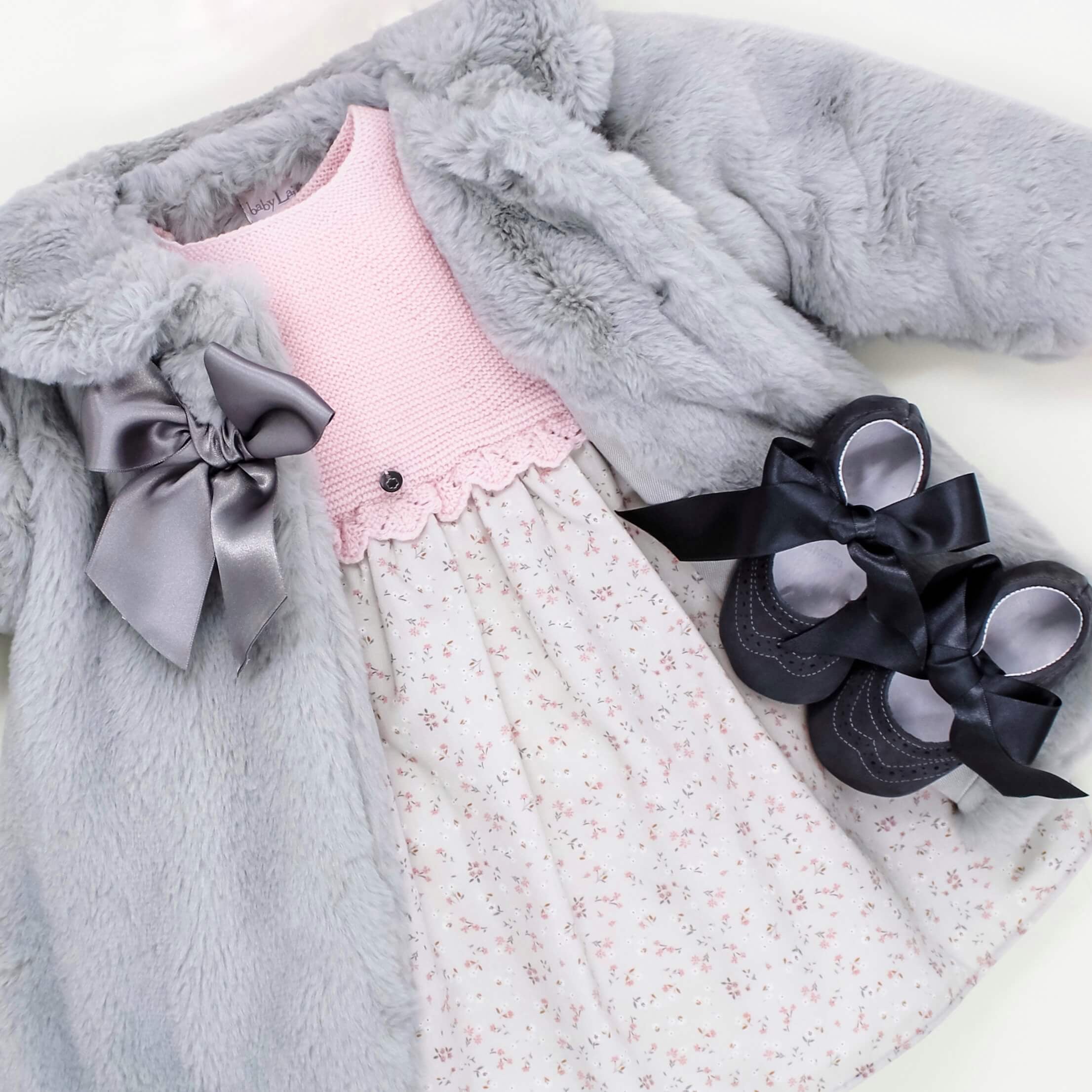 wedoble half knit baby girl dress