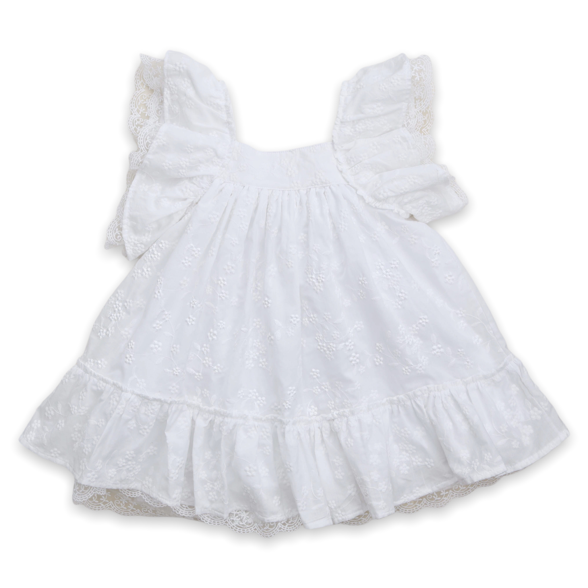Broderie Anglaise Angel Dress with Lace (8Y)