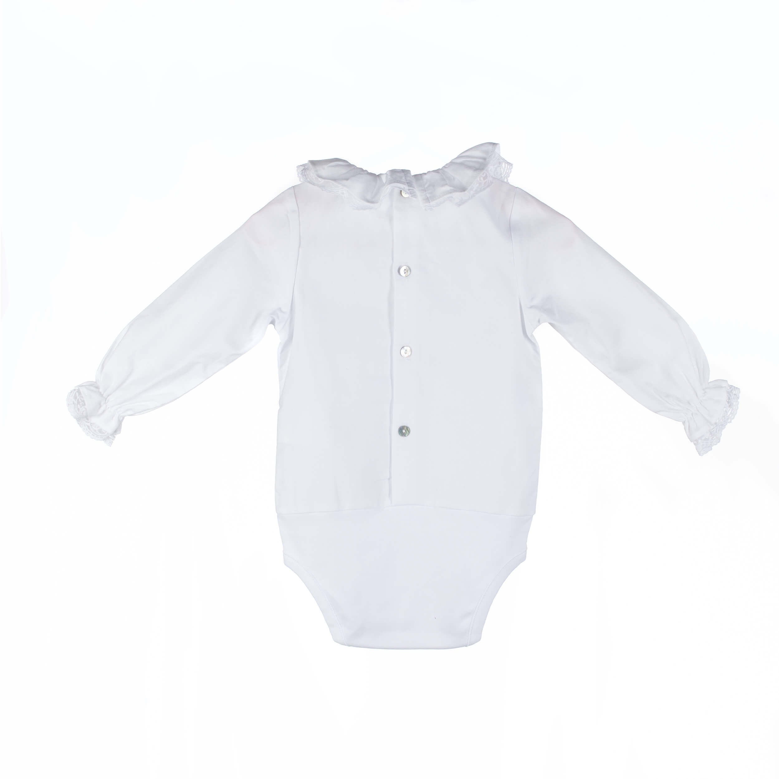 lace collar twill blouse