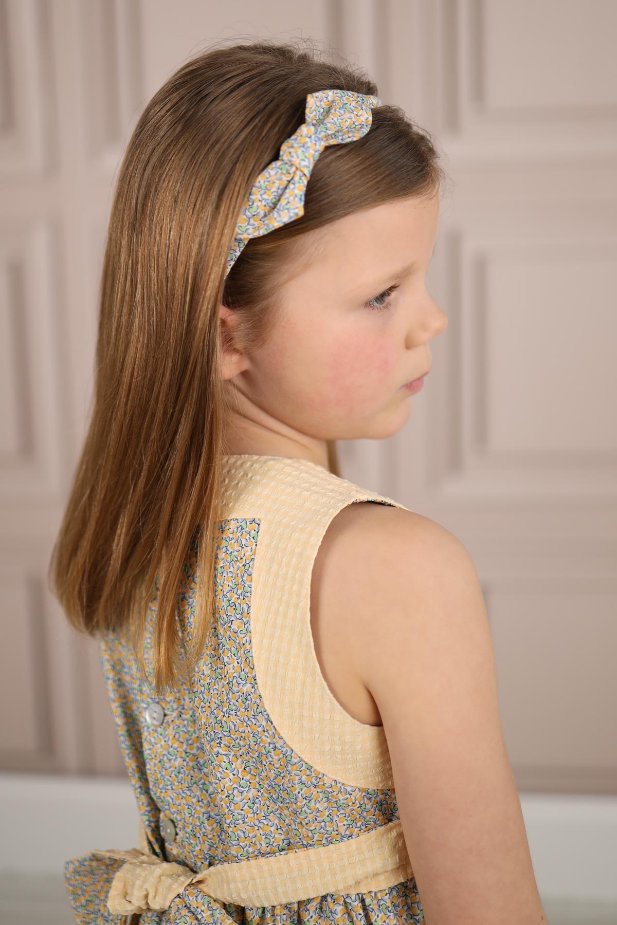 lemon ditsy dress made in italy