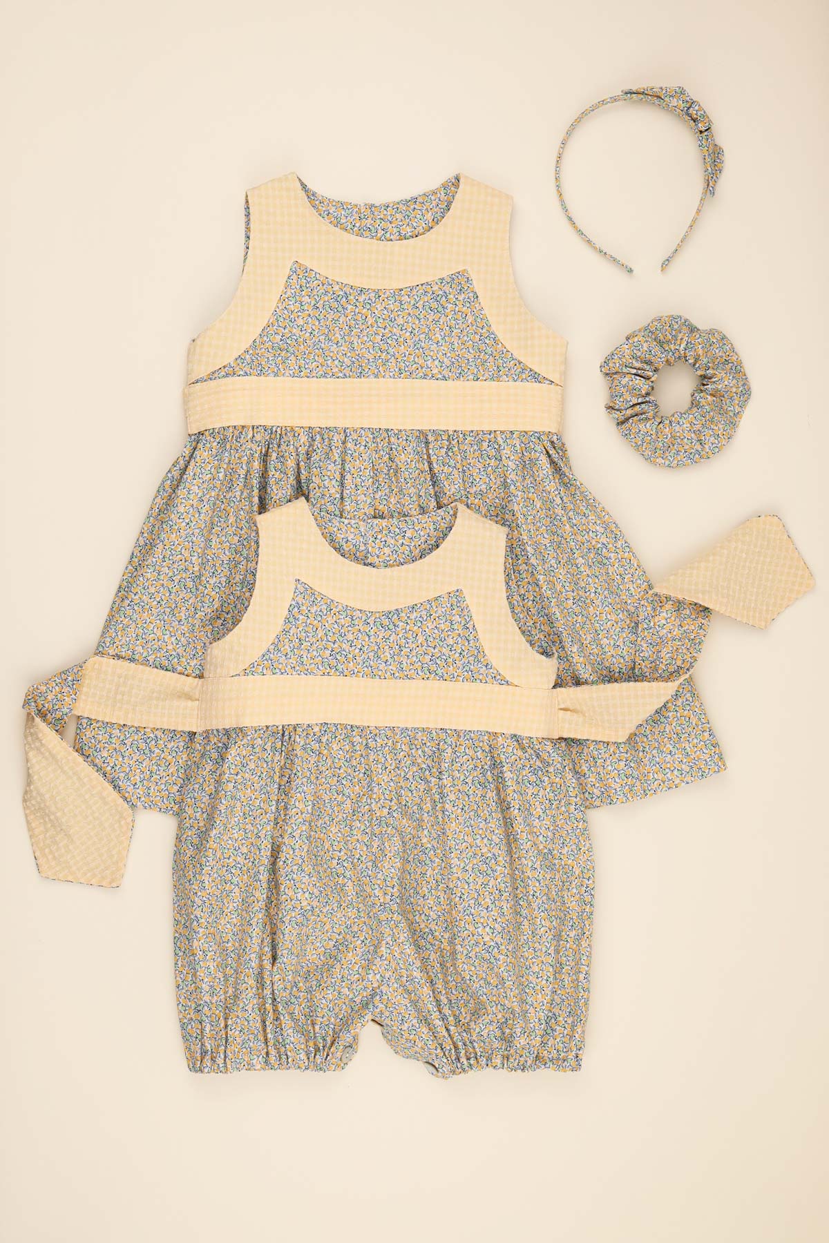 Lemon Ditsy Girls Dress (2Y - 7Y)
