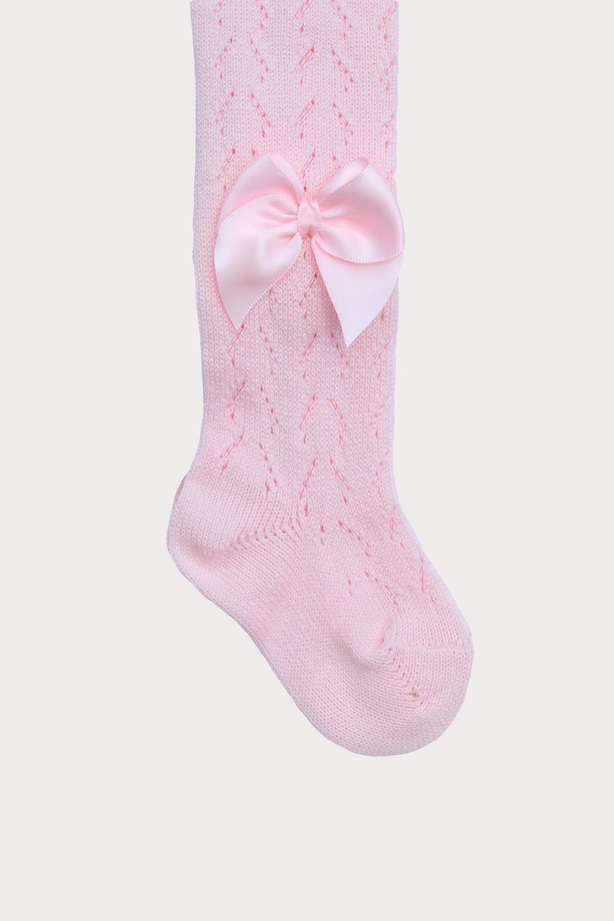 girls openwork tights baby pink