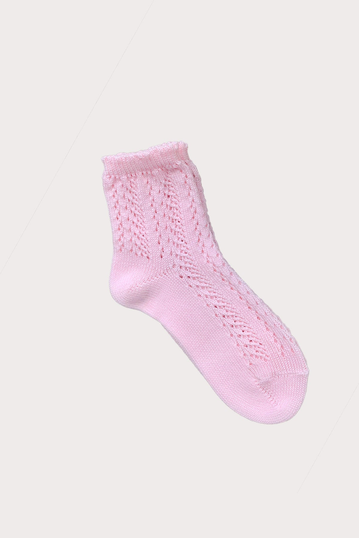 pink openwork baby girl ankle socks
