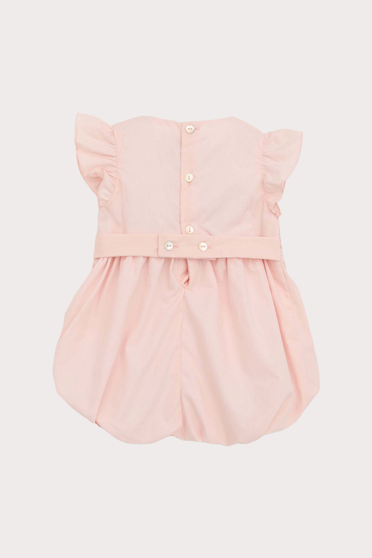 smocked baby girl romper