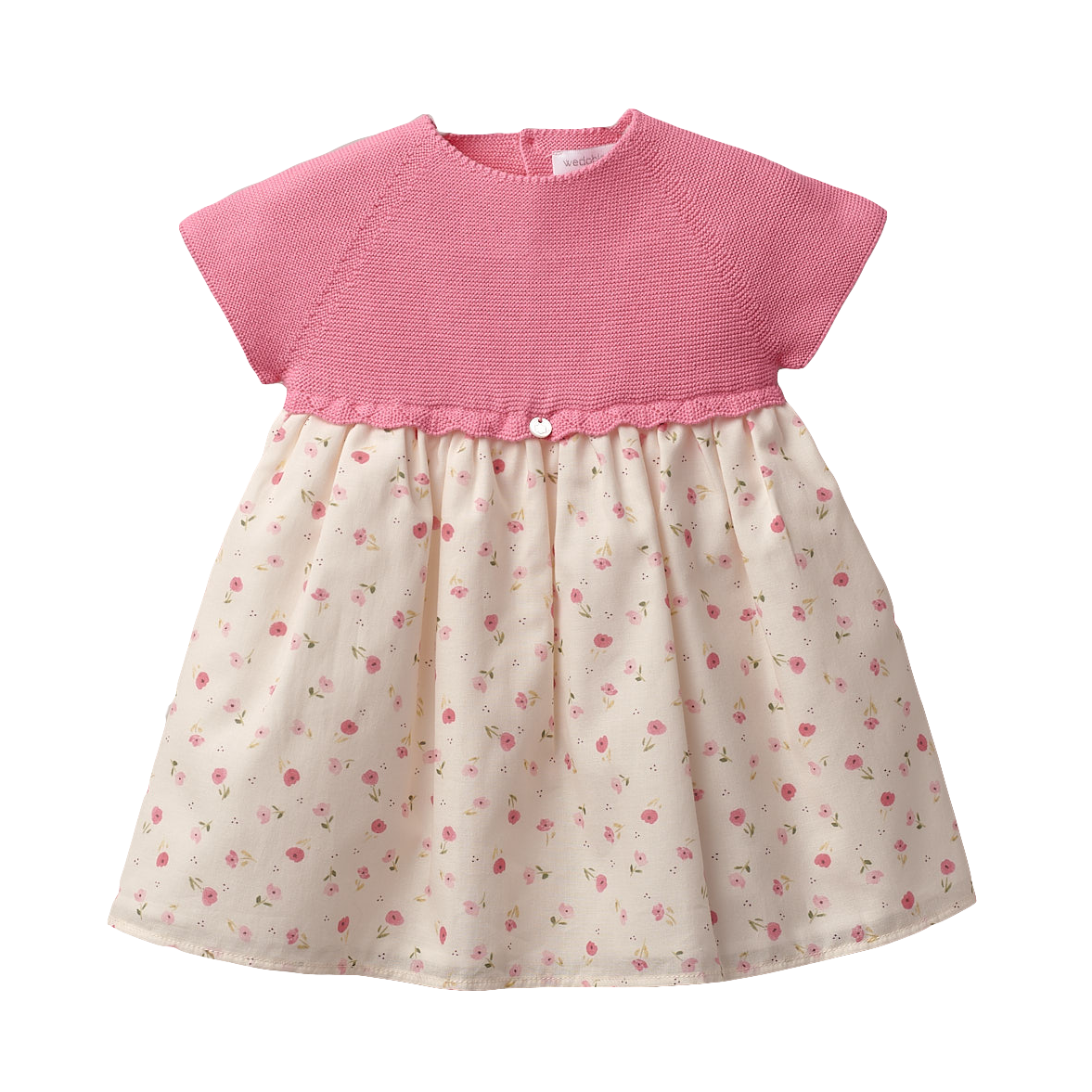 wedoble half knit girls organic cotton dress